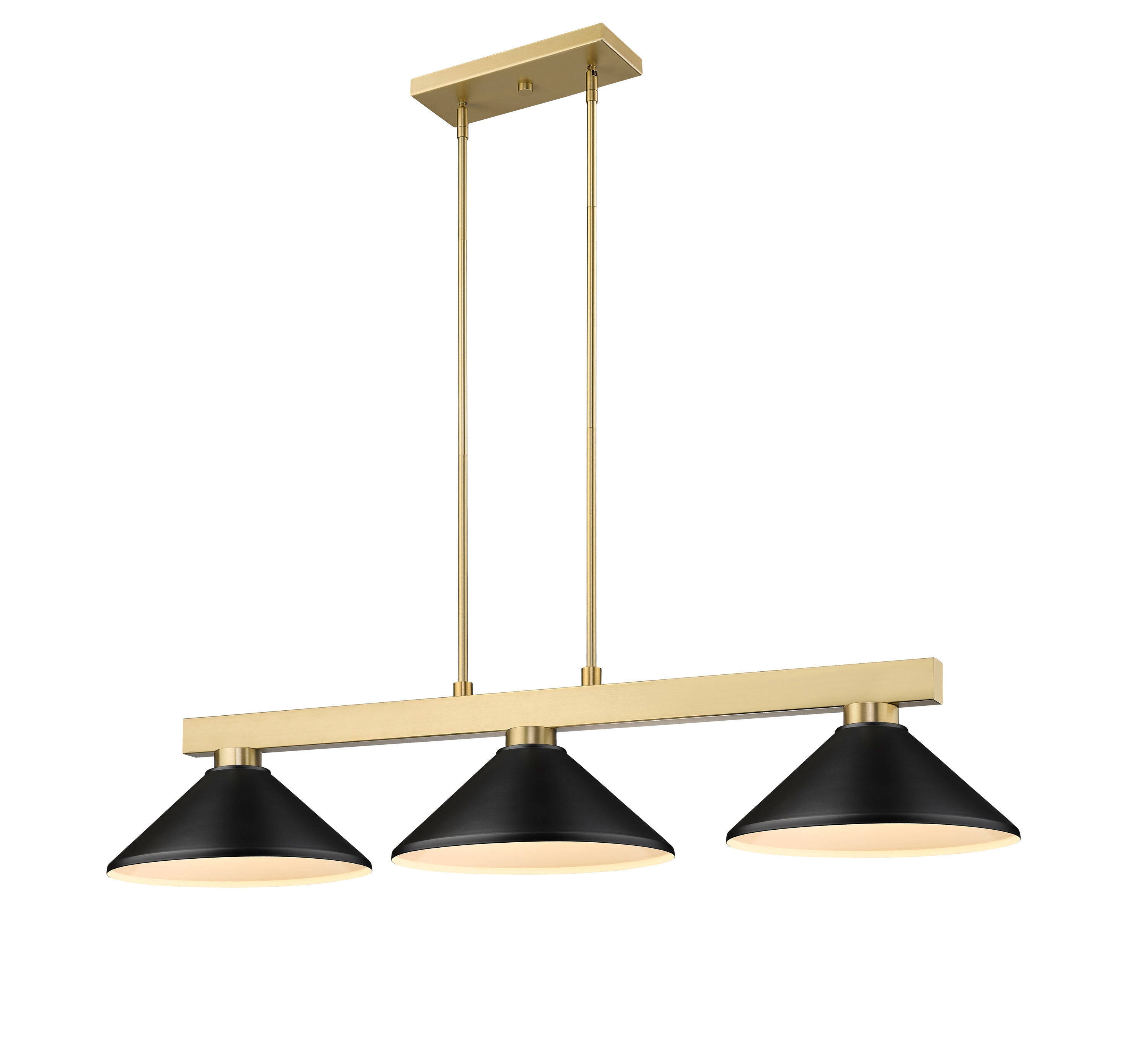 Z-Lite 152MGLD-MMB Cobalt 3 -Light Gold Transitional For Use in Bedrooms, Dining Rooms, Foyers, Kitchens, Living Rooms Chandelier