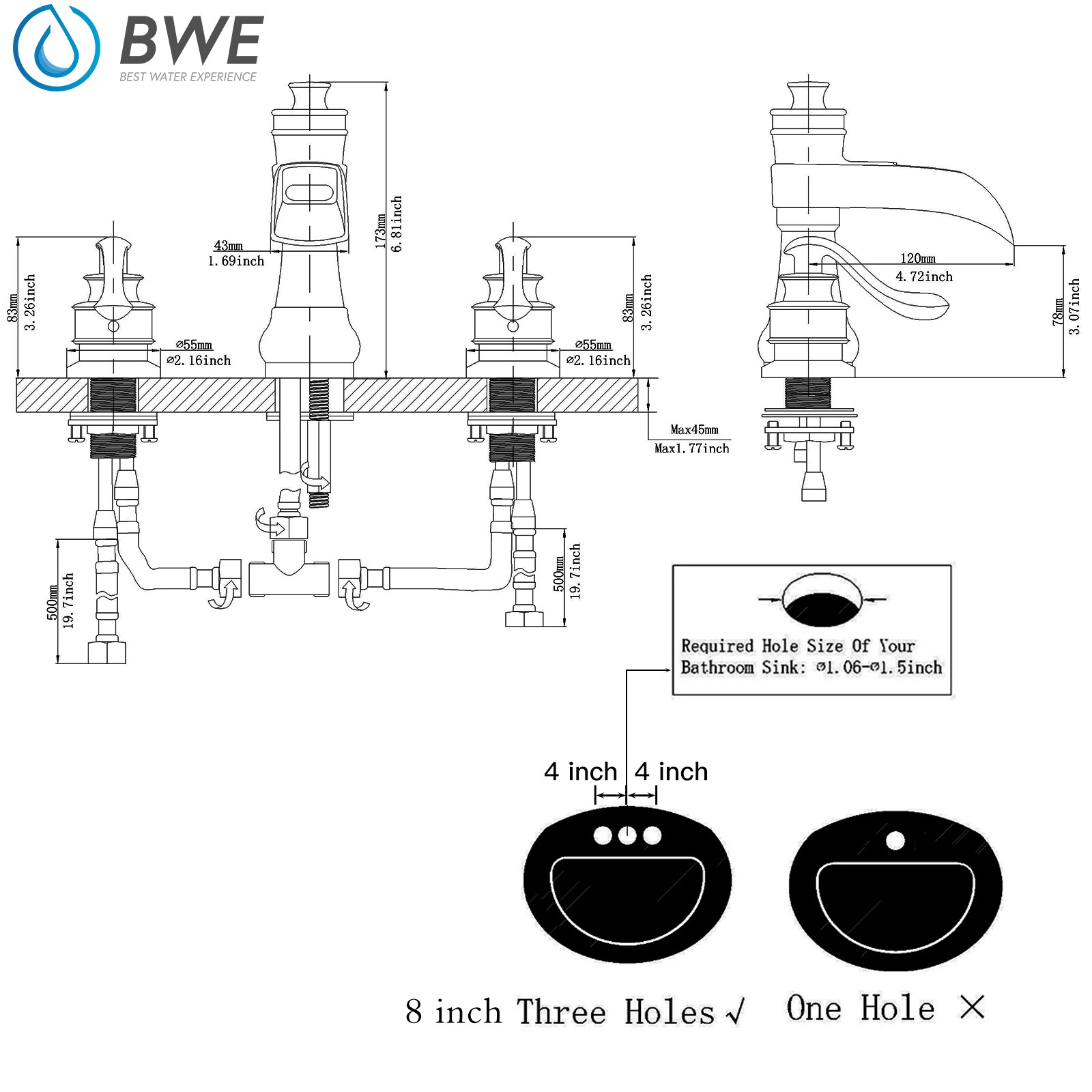 BWE A-96558-C-S Lavatory-Faucets - View #8