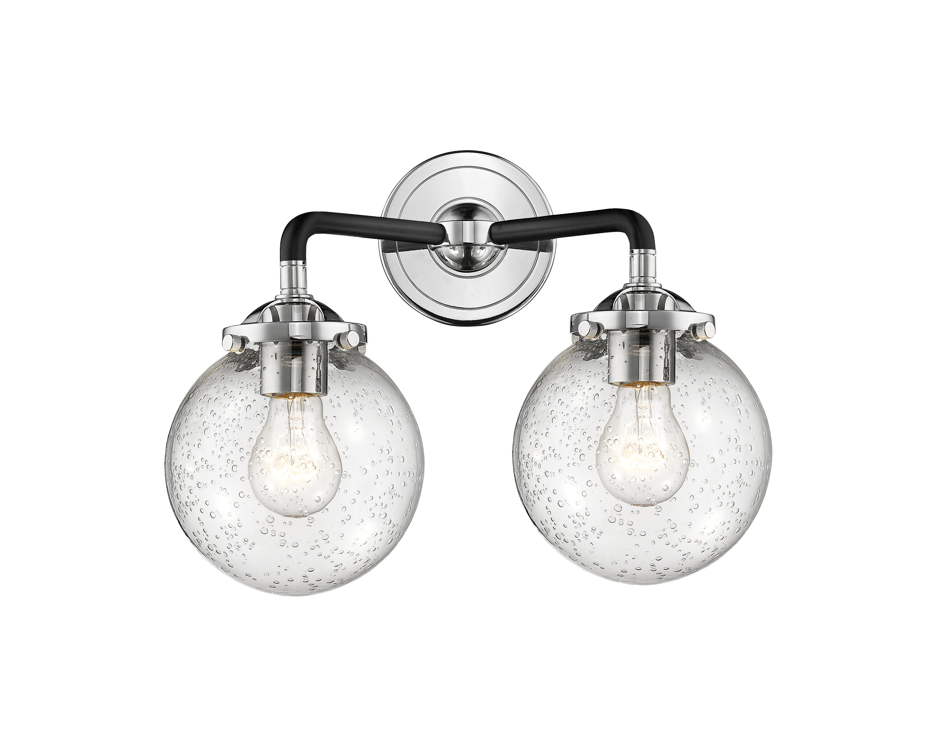 Innovations Lighting 284-2W-BPN-G204-6 Beacon 14-in 2 -Light Polished Black Transitional Vanity light