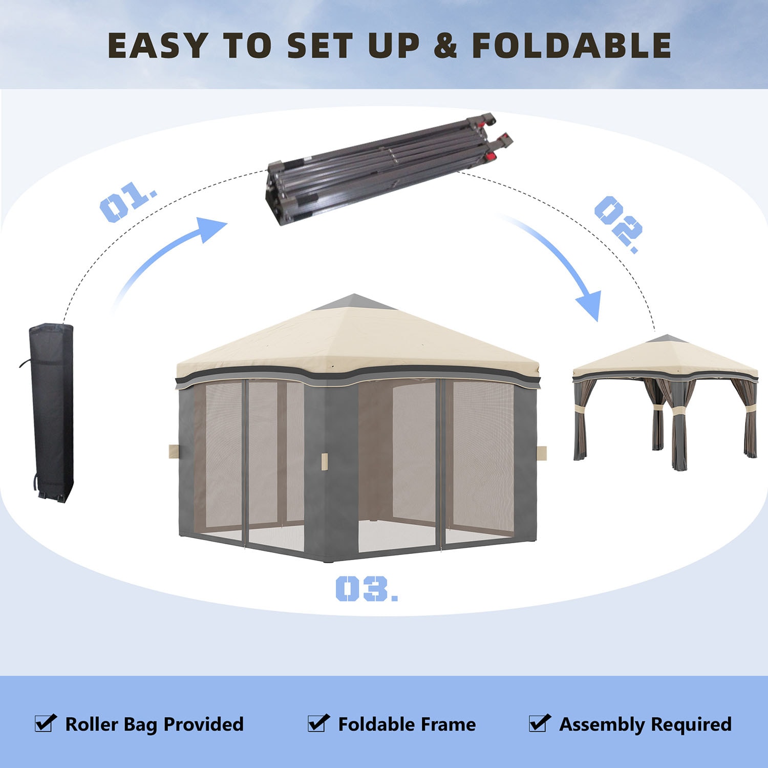GZMR GZ-W2225P212 Wood-Resin-Gazebos - View #3