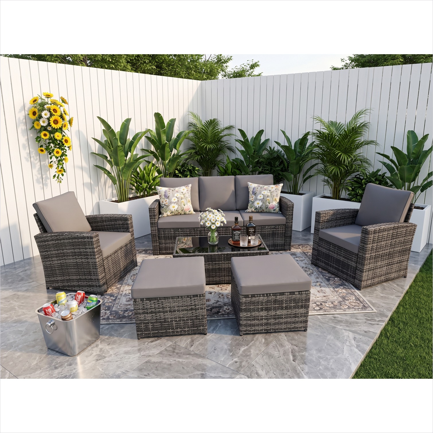 SUNCREAT F6T3D53Q7Y4E Patio-Conversation-Sets - View #2