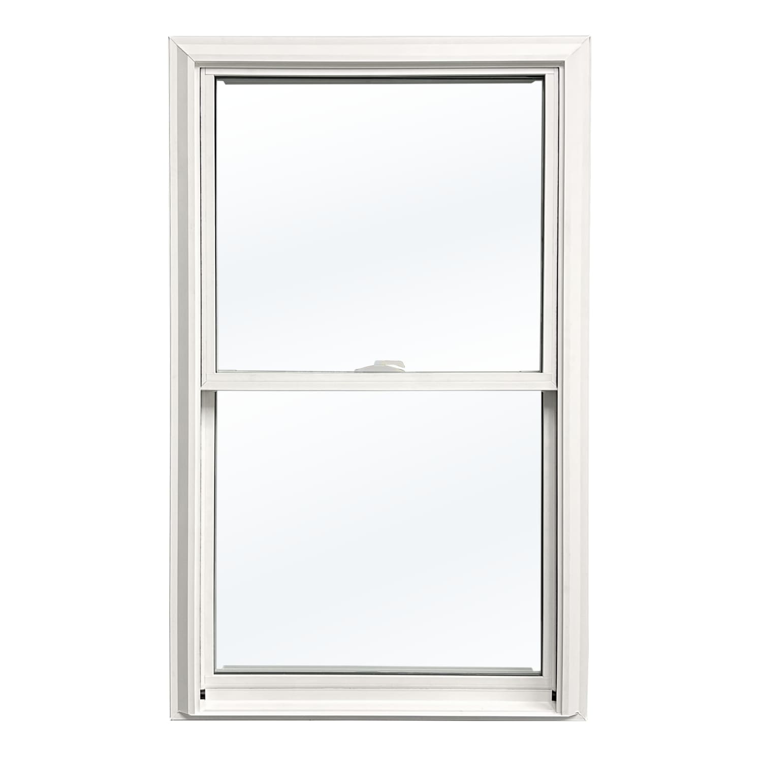 United Window & Door PRO Series Replacement 27-3/4-in x 44-1/2-in x  3-1/4-in Jamb White Vinyl Low-e Argon Double Hung Window Half Screen  Included in the Double Hung Windows department at