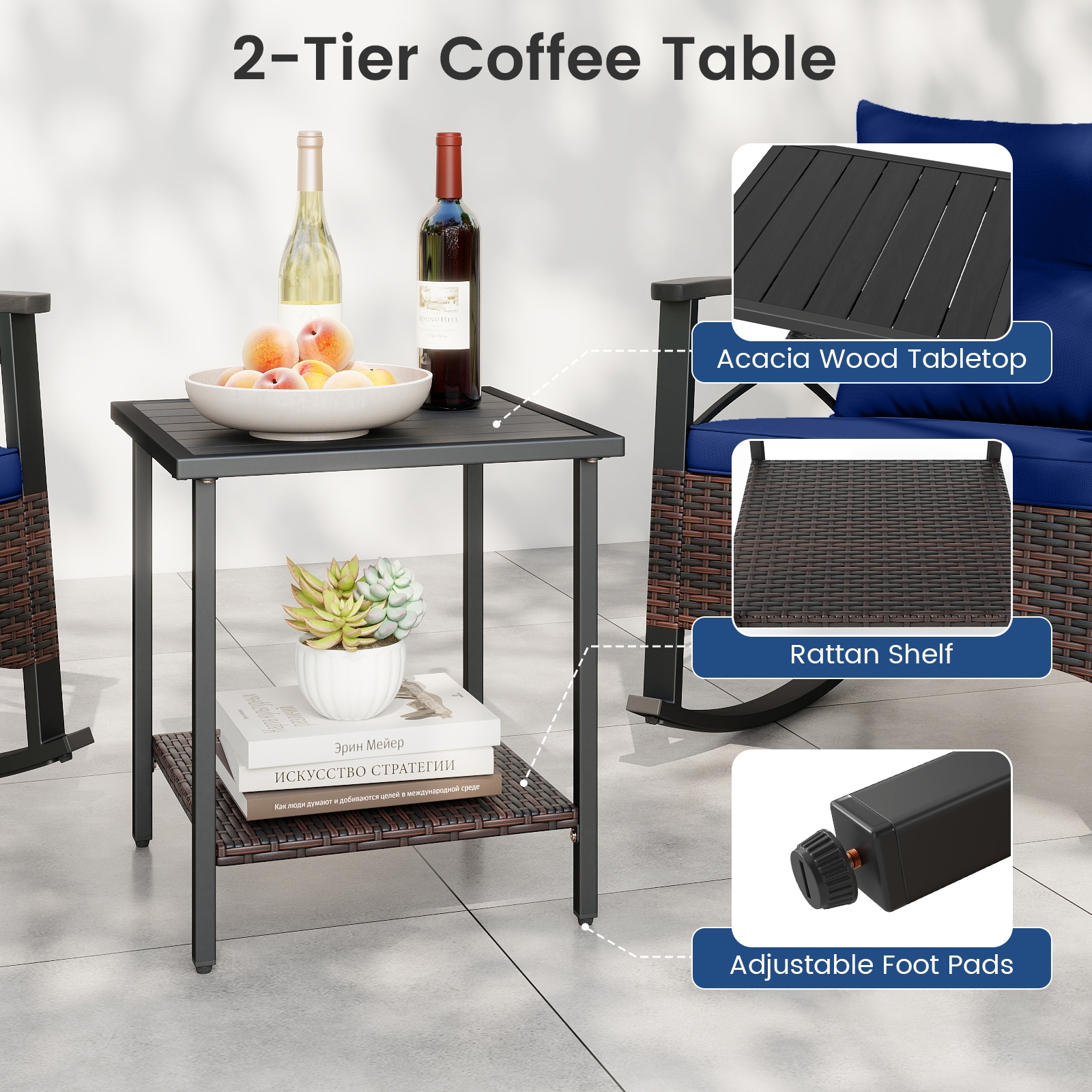 Volenca VOL-3VIP1T Patio-Conversation-Sets - View #7