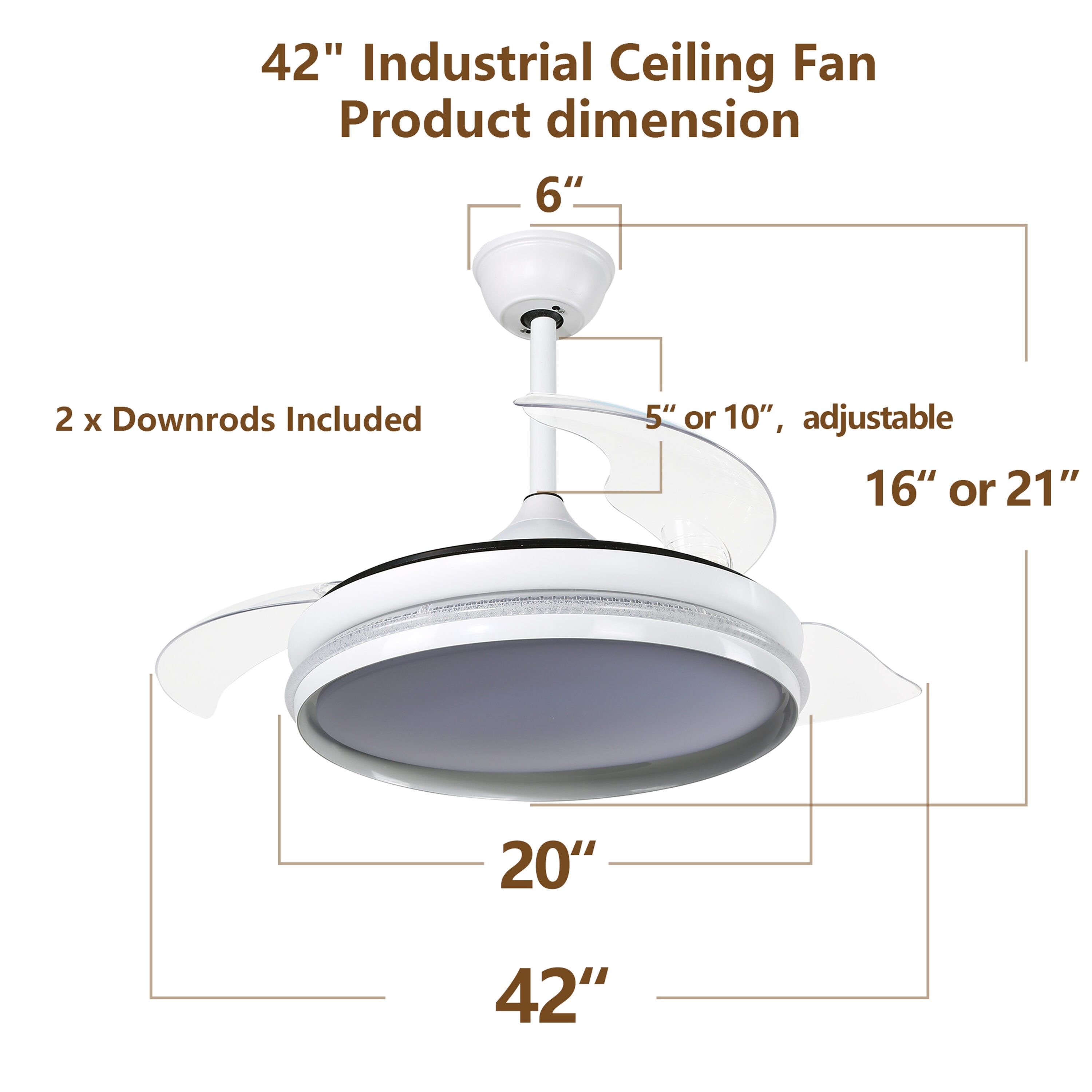 Oaks Decor BD4251-W Ceiling-Fans - View #10