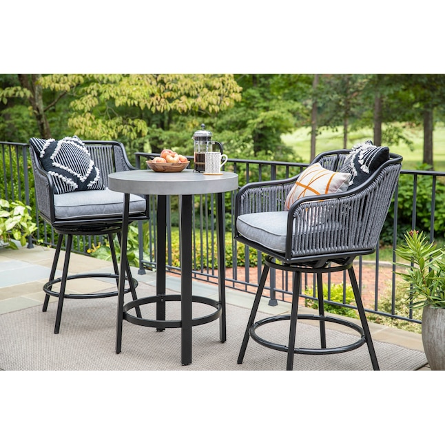 Style Selections Greywood Round Outdoor, Outdoor High Bistro Table Set