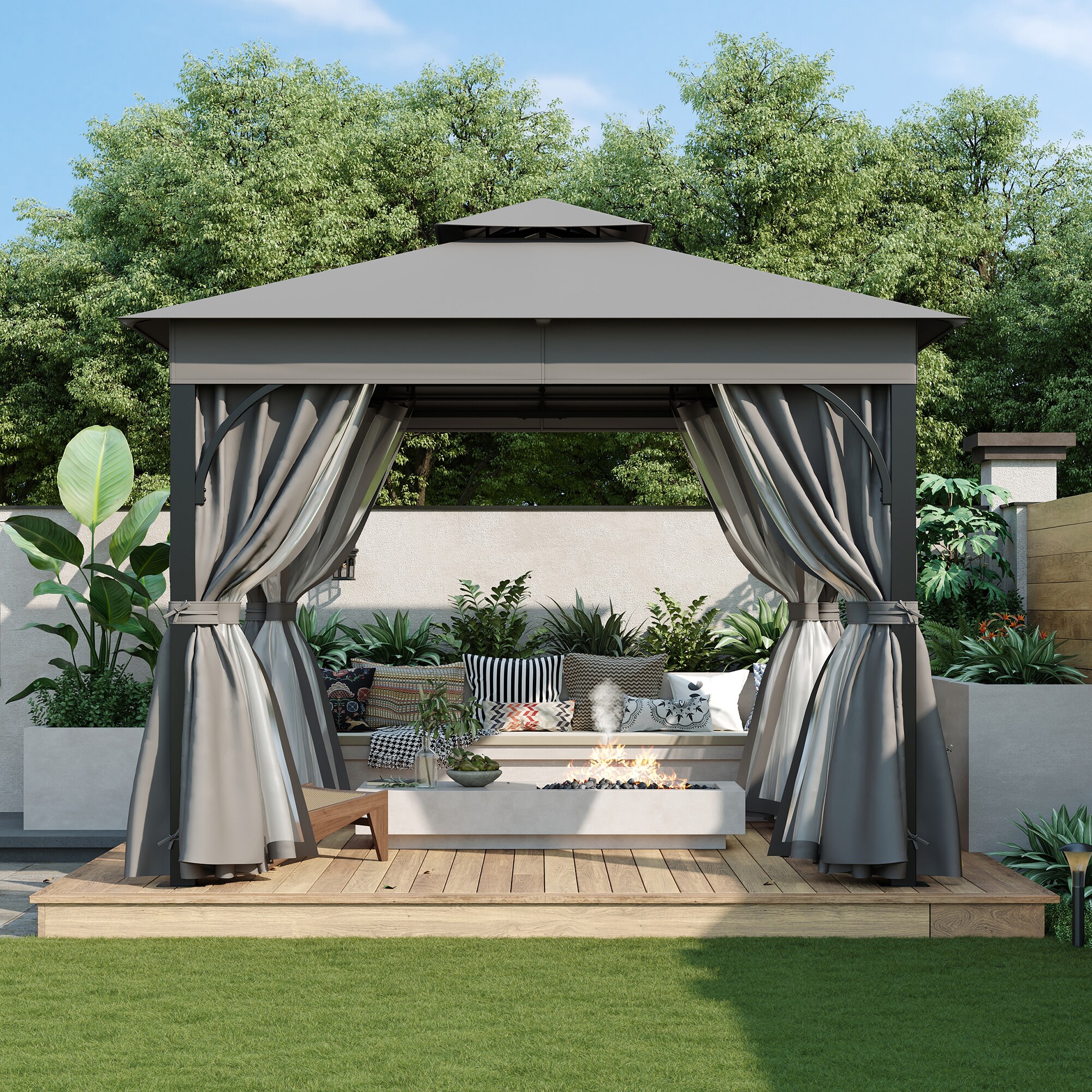 ModernLuxe L-N715P261160E Wood-Resin-Gazebos - View #2