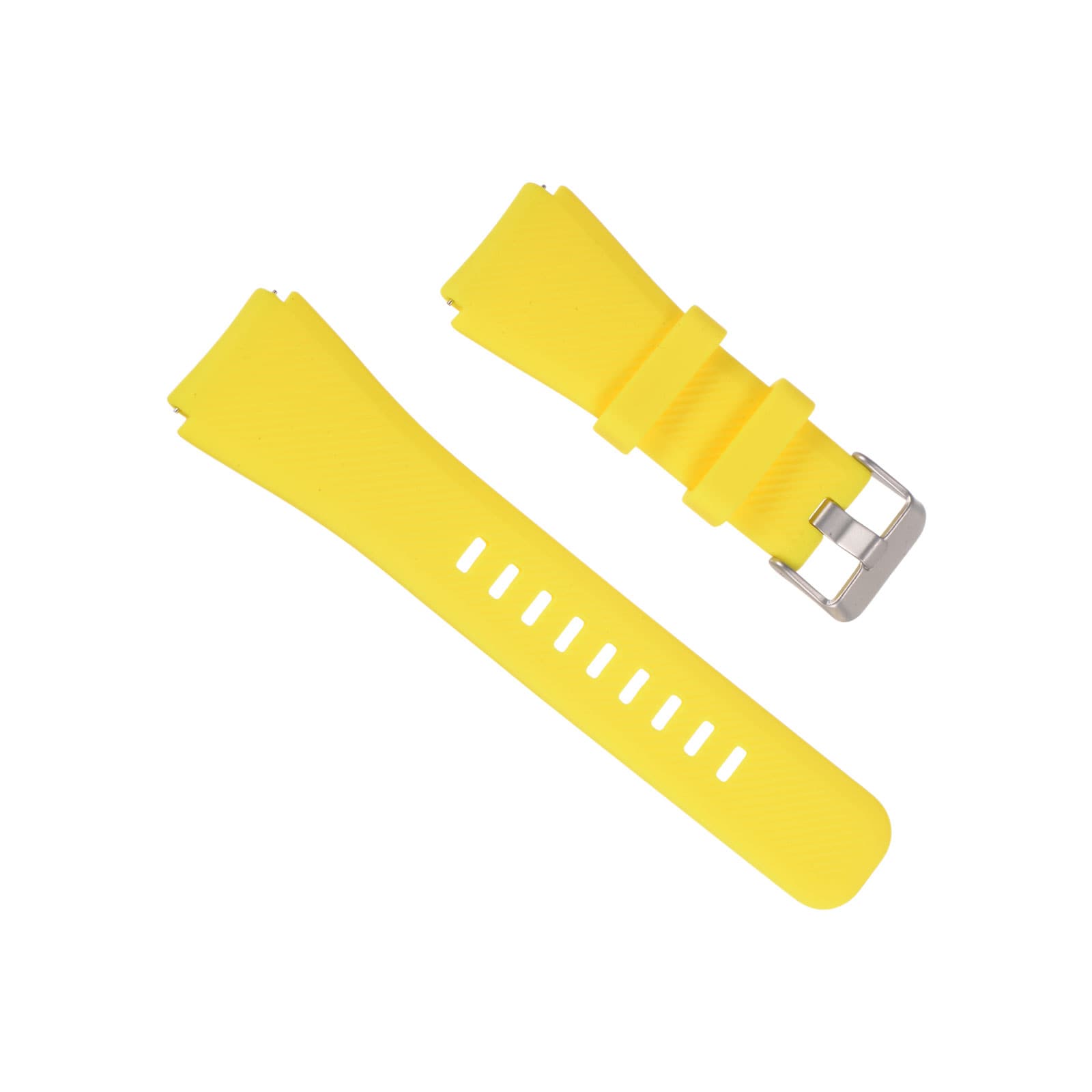 Unique Bargains Rubber Watch Band 22mm Width Unique Design Replacement Silicone Watch Strap for Gear S2 S3 S4 and GT/ Smart Watch Yellow #S26052200UX9592