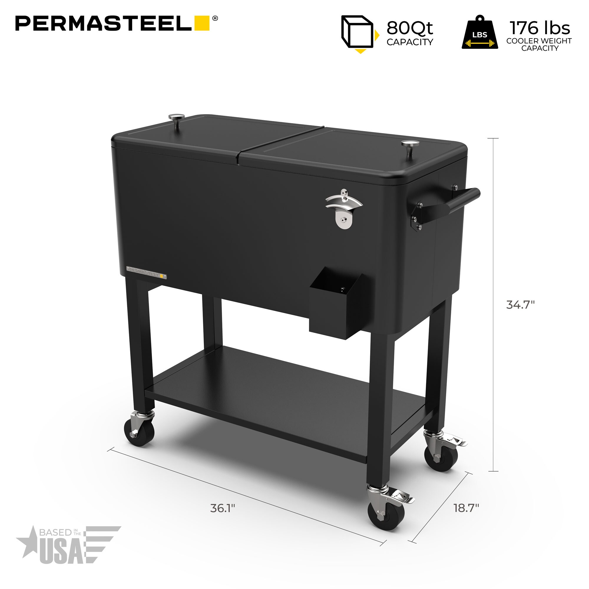 Permasteel PS-223-BK Beverage-Coolers - View #11