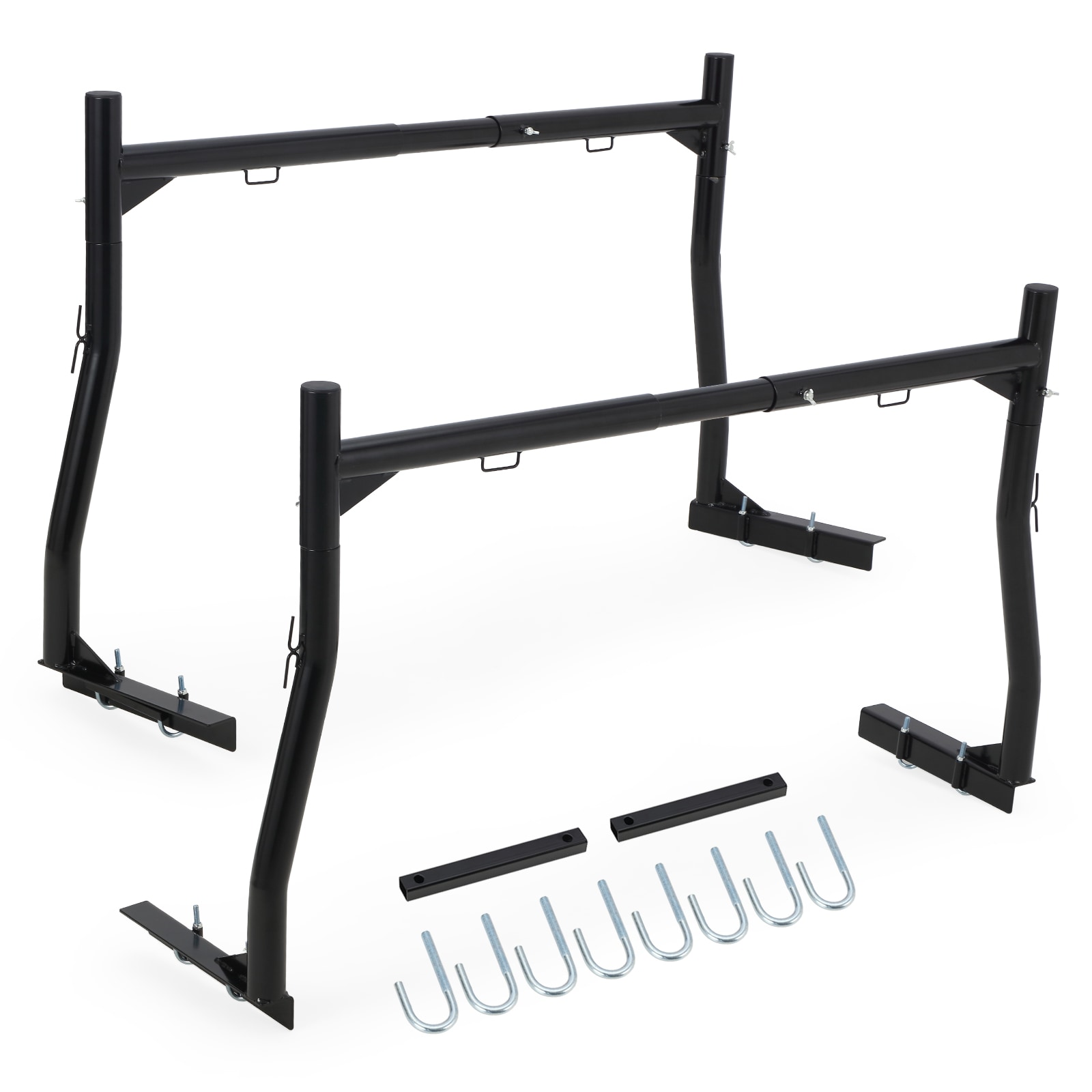 Garvee 800-lb Capacity Aluminum Truck Ladder Rack Adjustable Width No ...