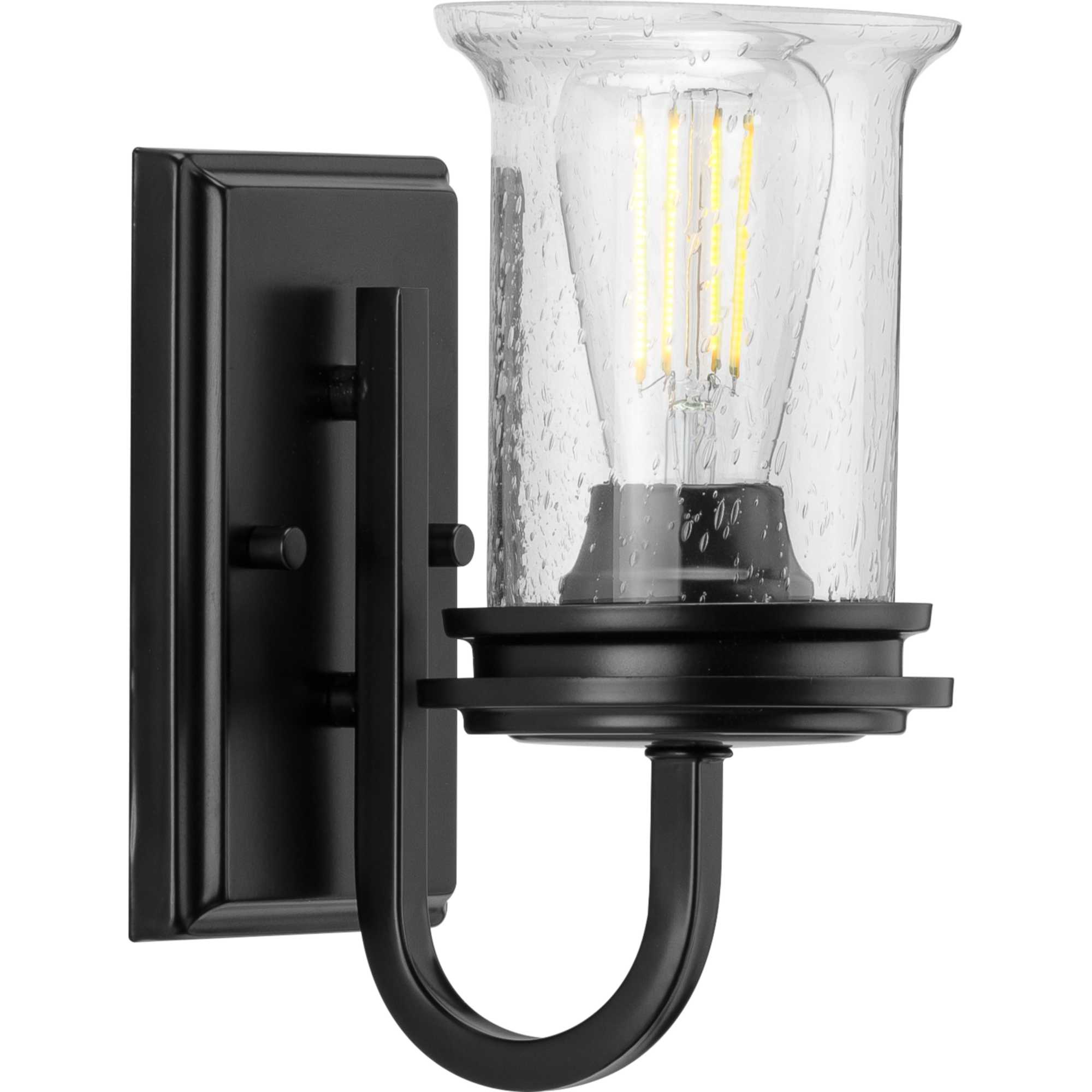Progress Lighting P300272-031 Winslett 4.75-in 1 -Light Matte Black Coastal Vanity light