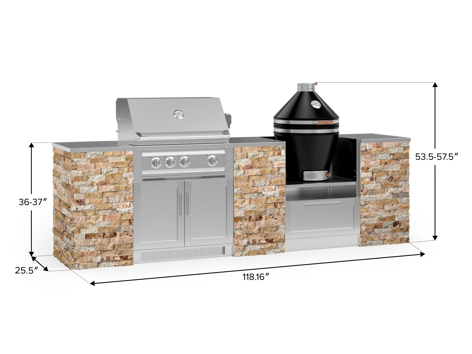 Prokan Grills Pro Elite 5B European Ledge Propane Grill Island 78.2-in W x  33.1-in D x 47.9-in H Outdoor Kitchen Gas Grill with 5 Burners in the  Modular Outdoor Kitchens department at