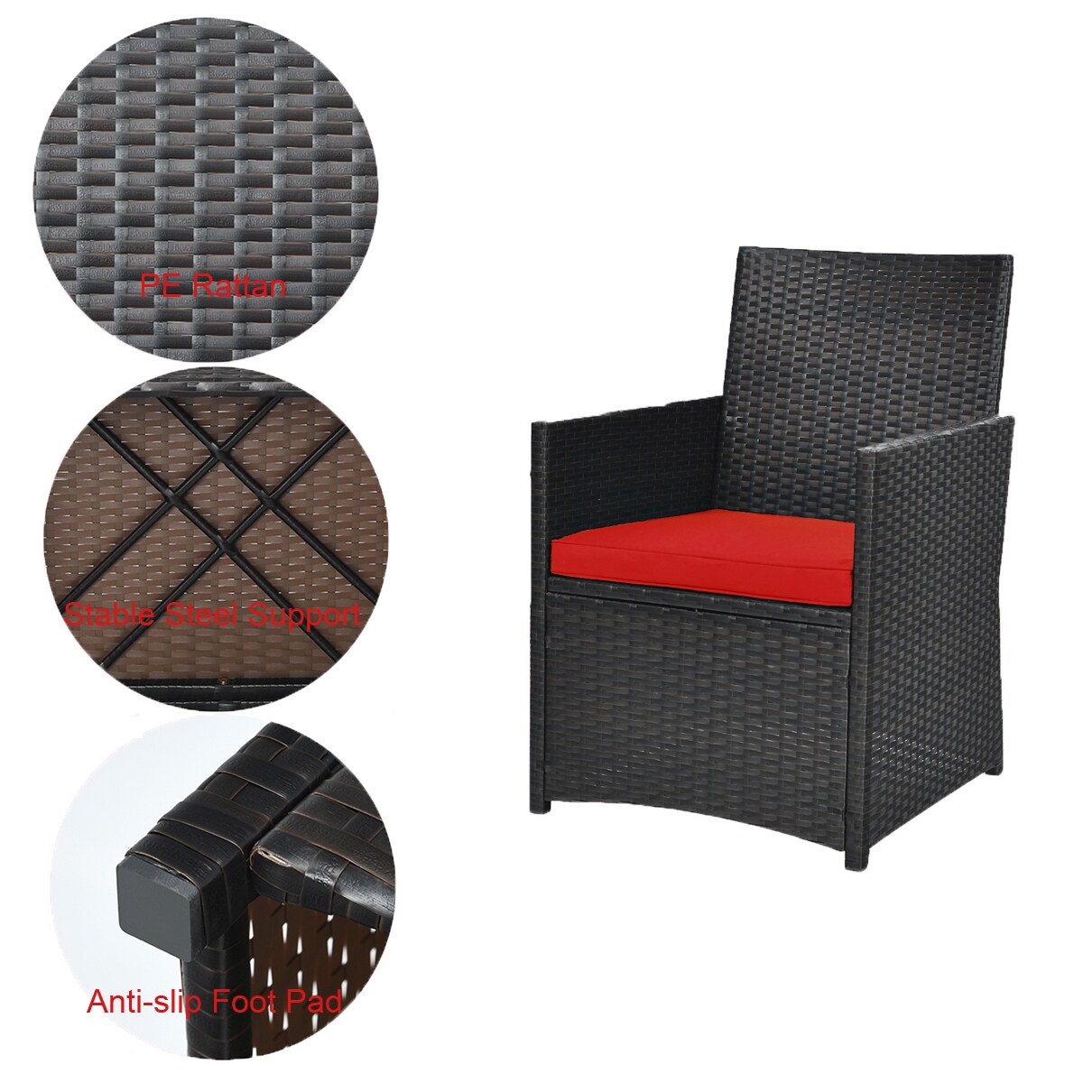 WELLFOR OUJ68178RE Patio-Conversation-Sets - View #7