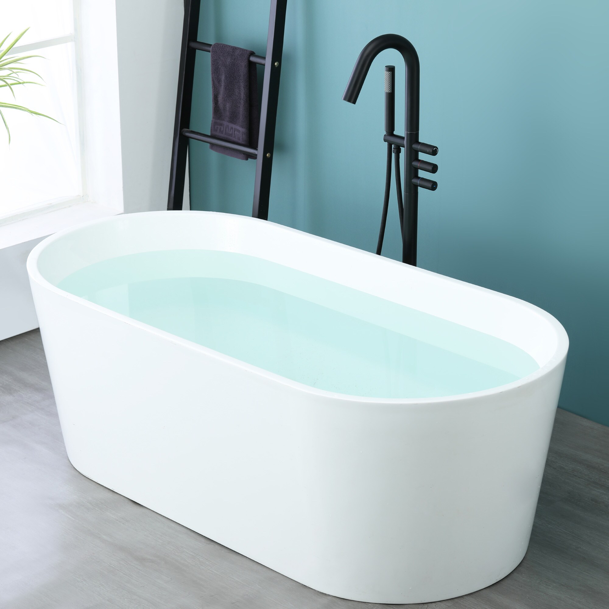 WELLFOR SMG-18013MB Roman-Tub-Faucets - View #2