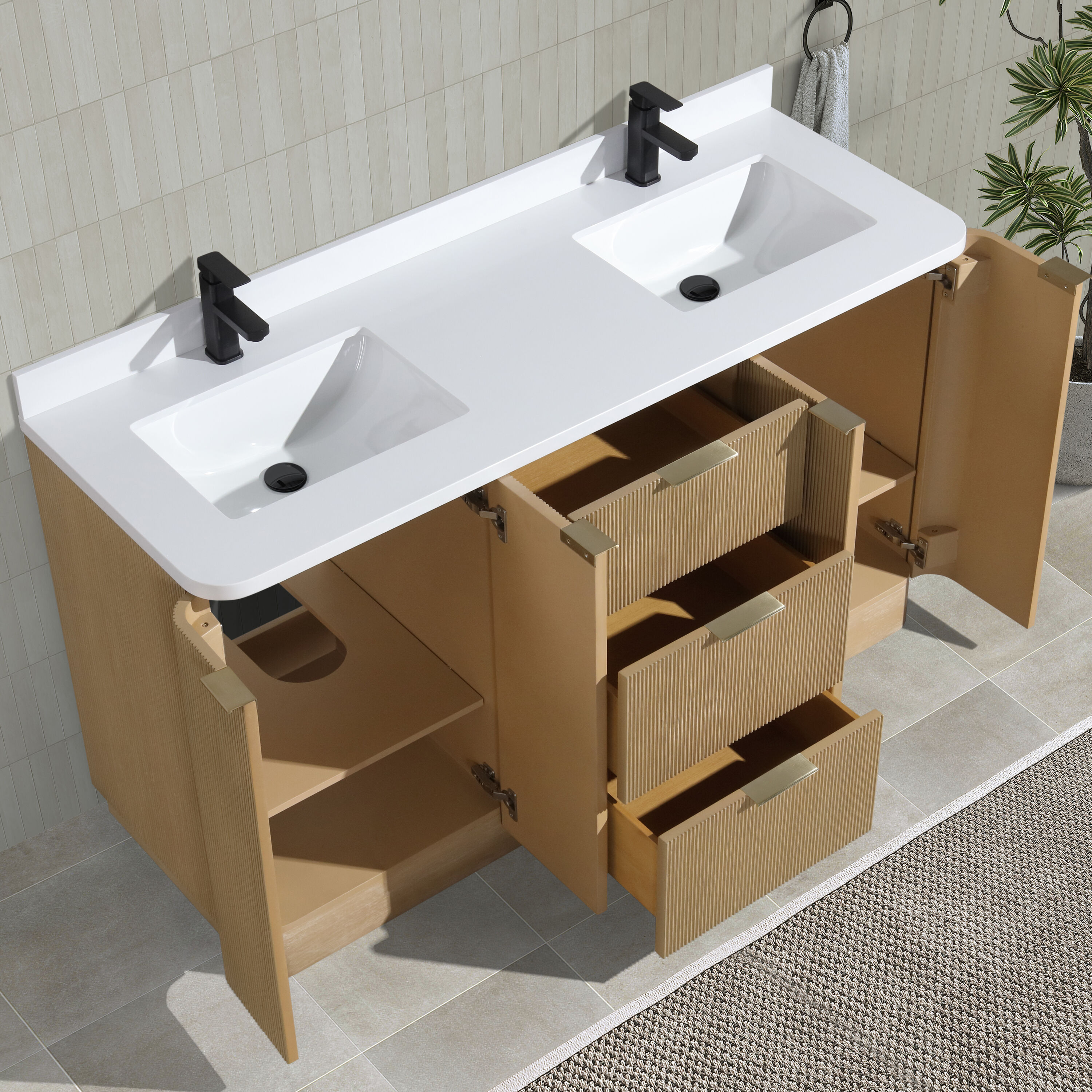 Ari Kitchen & Bath AKB-CALAMIGO-60-OAK Bath-Vanity-Combo - View #6