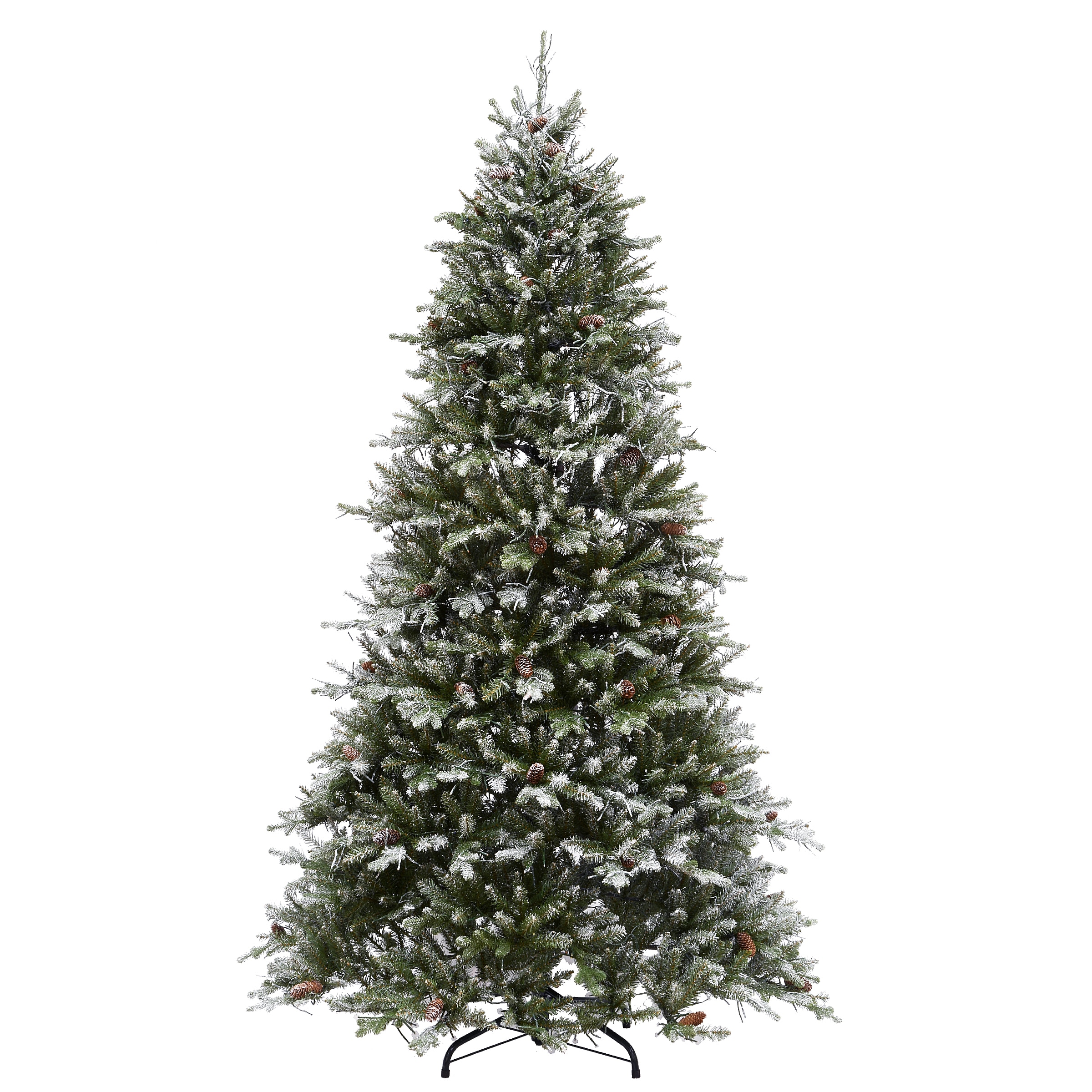 National Tree Company Snowy Morgan Spruce 7 5 Ft Spruce Pre Lit