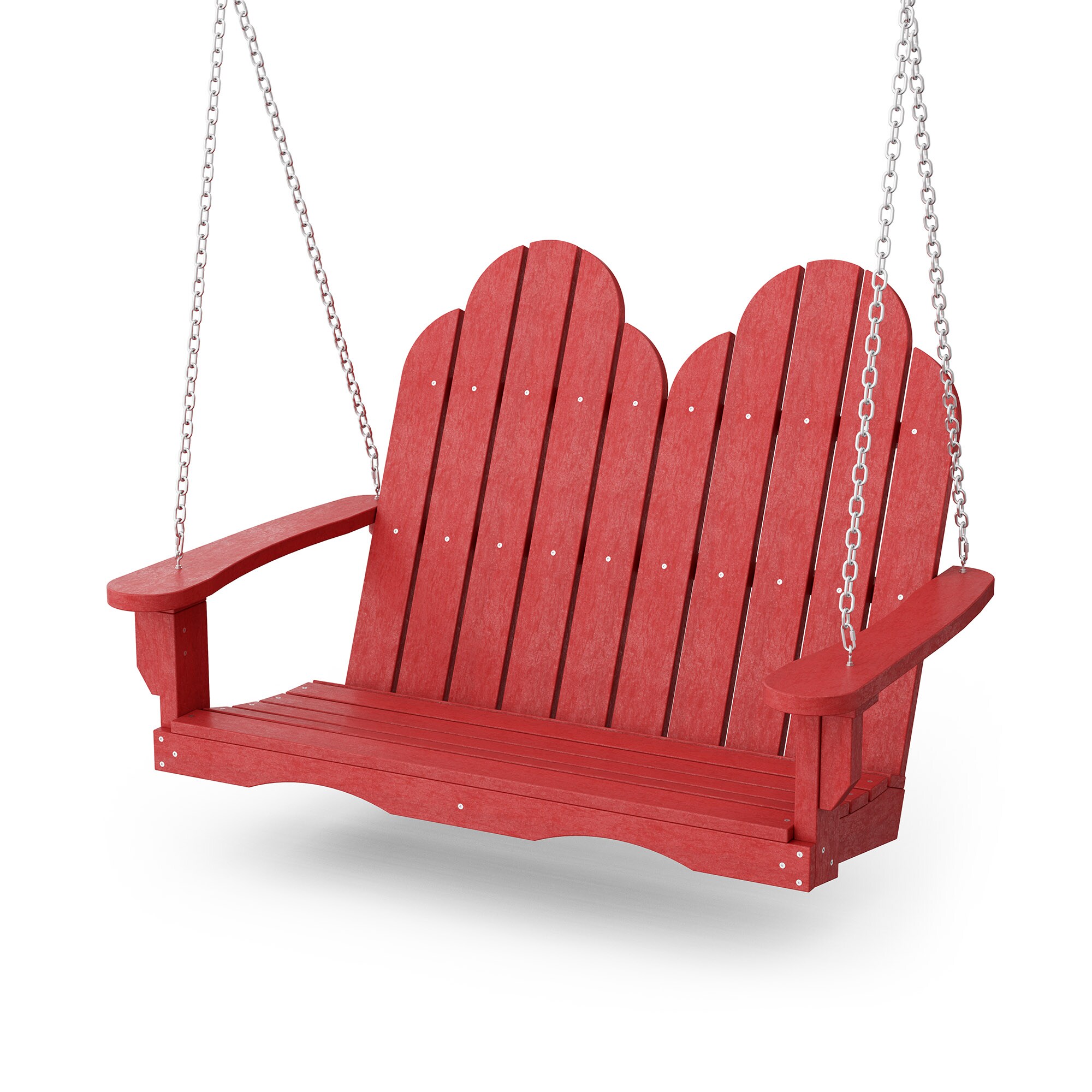Wildridge LCC-204-CR Classic Adirondack 2 -person Cardinal Red Plastic Outdoor Swing