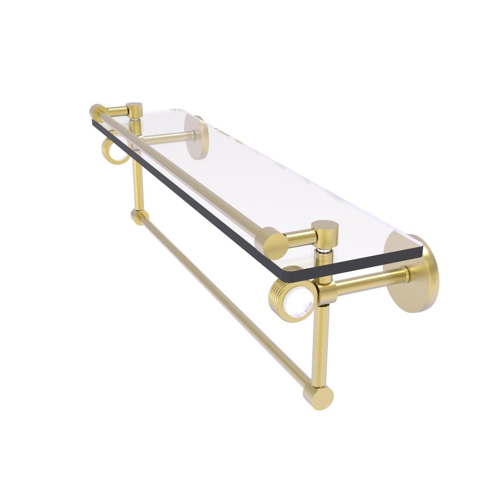 Allied Brass CV-1TBG-22-GAL-SBR Clearview Satin Brass Wall mount Bathroom Shelf ( 22-in x 6.7-in x 5-in )