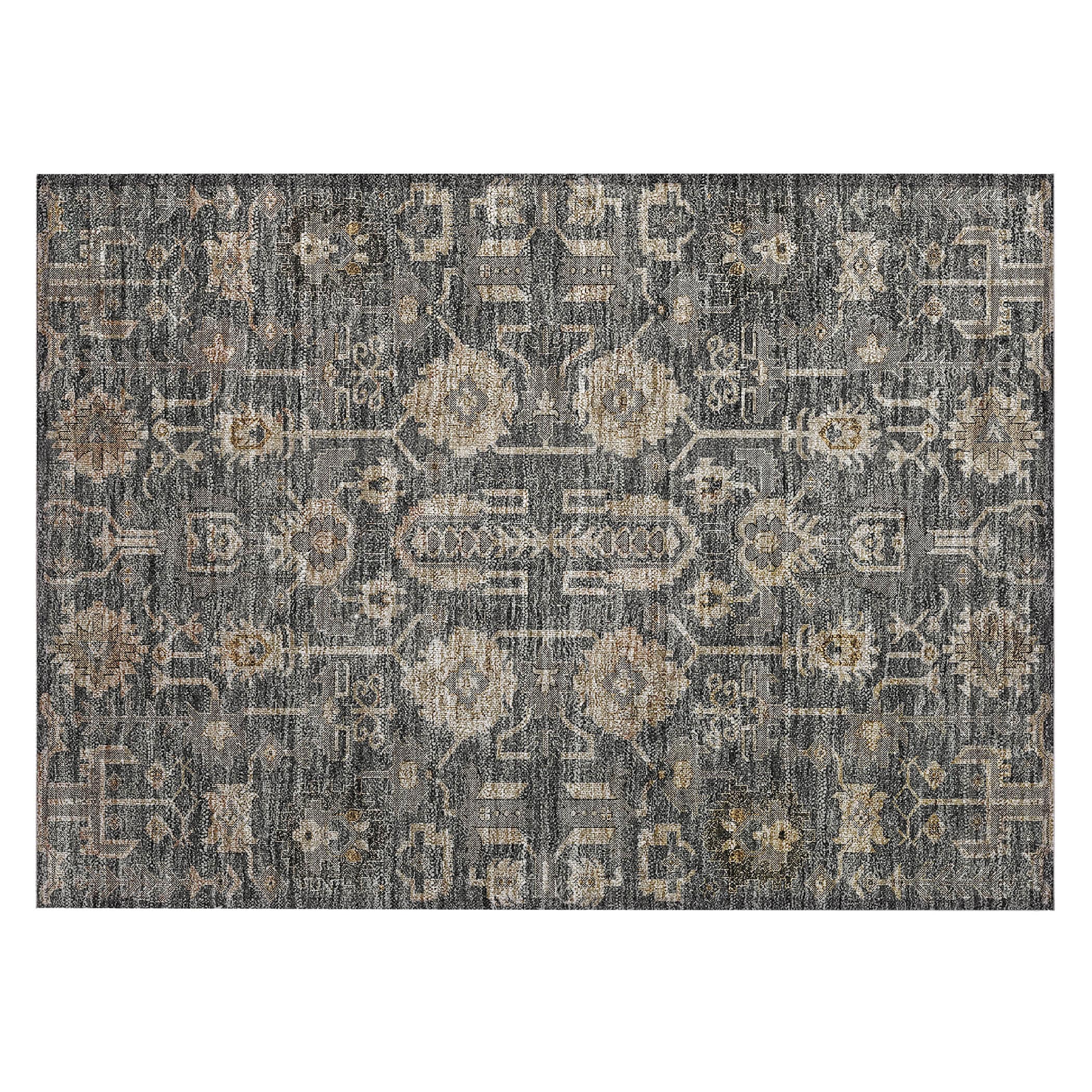 Addison Rugs ACN697GY20X30 Chantille ACN697GY 2 x 3 (ft) Polyester Gray Rectangular Indoor/Outdoor Geometric Machine washable Area rug