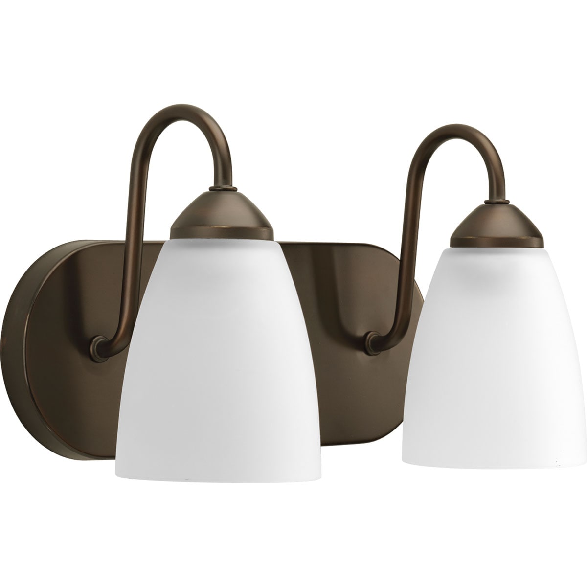 Progress Lighting P2707-20EBWB Gather 2-Light Antique Bronze Transitional Vanity Light