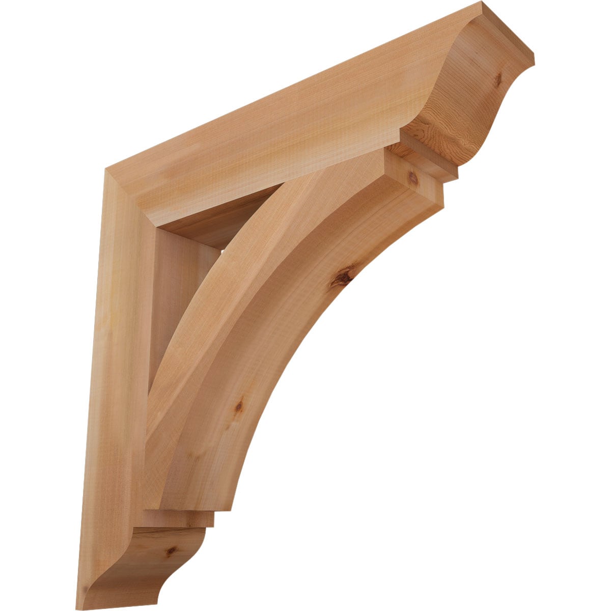 Ekena Millwork BKT06X30X30THR01SWR Thorton traditional smooth 5-1/2-in x 30-in x 30-in Western red cedar Brown Wood Standard bracket