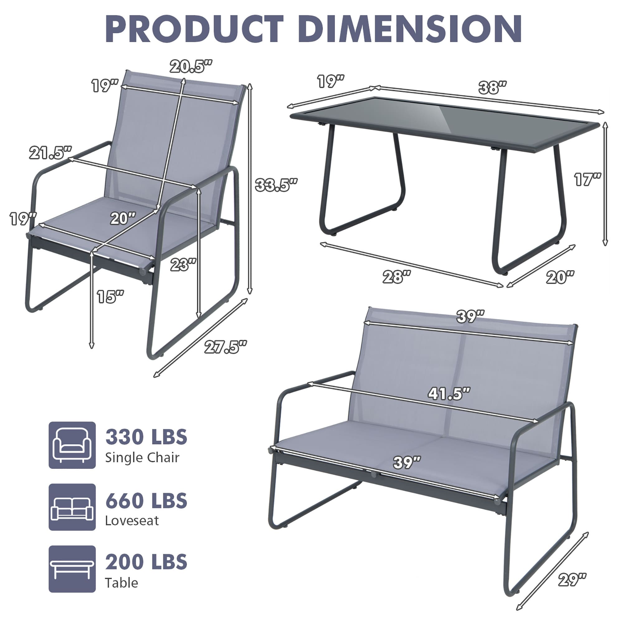 Costway NP10408 Patio-Conversation-Sets - View #4