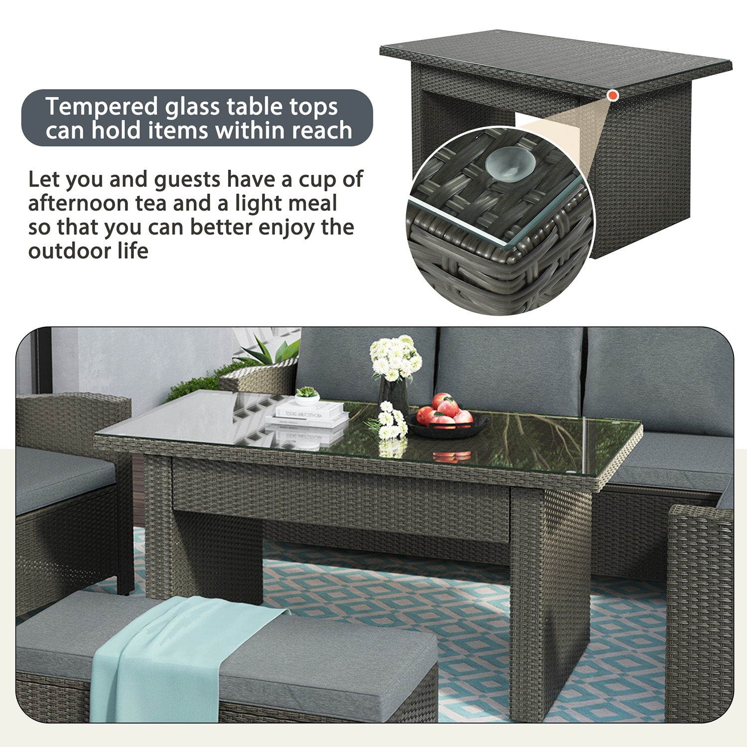 SINOFURN SYA020123GY Patio-Dining-Sets - View #14