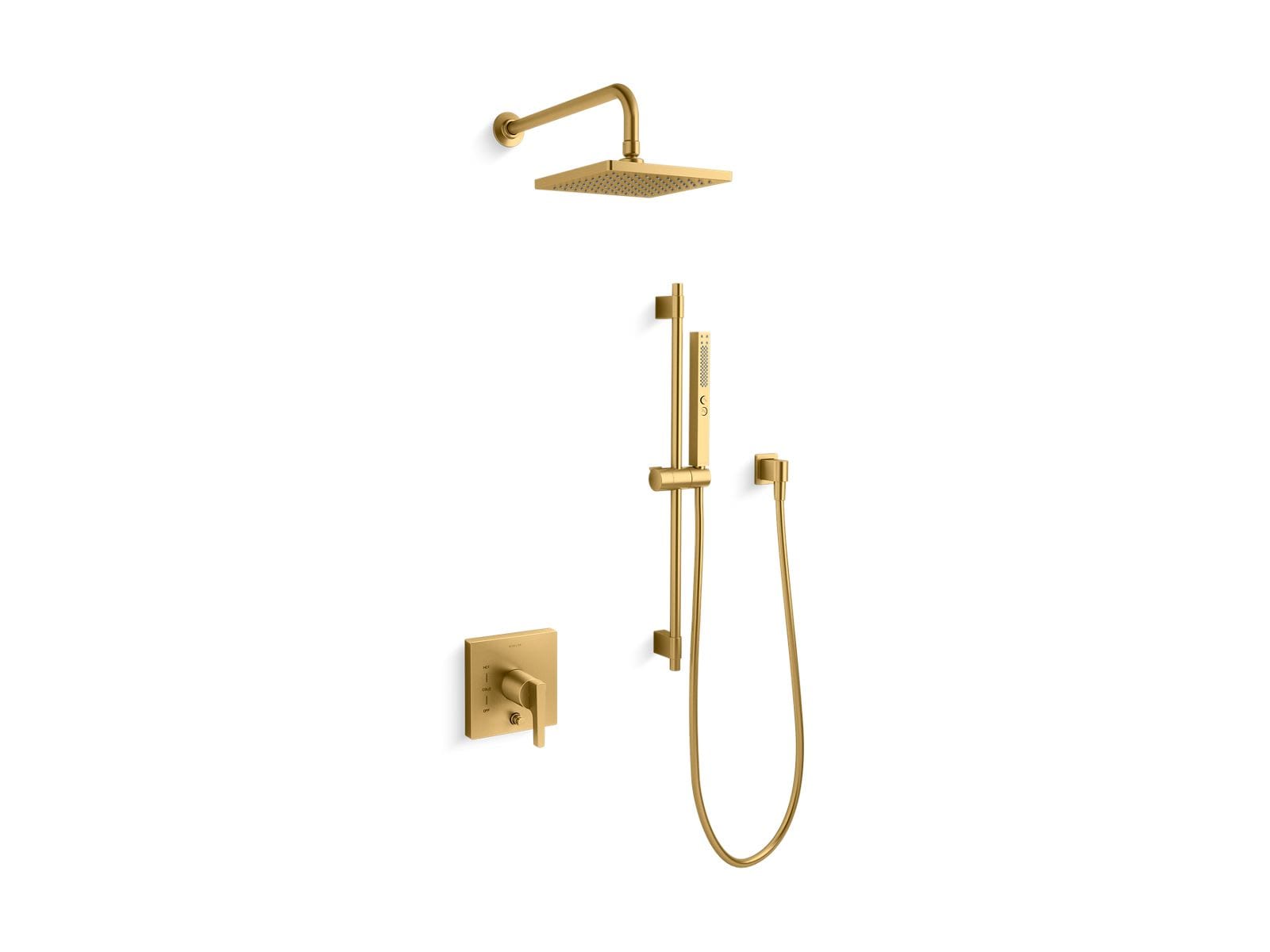 KOHLER 26273-Y-2MB Honesty 2.5 GPM 1-Handle Shower Trim Kit in Vibrant Brushed Moderne Brass (Valve Not Included)