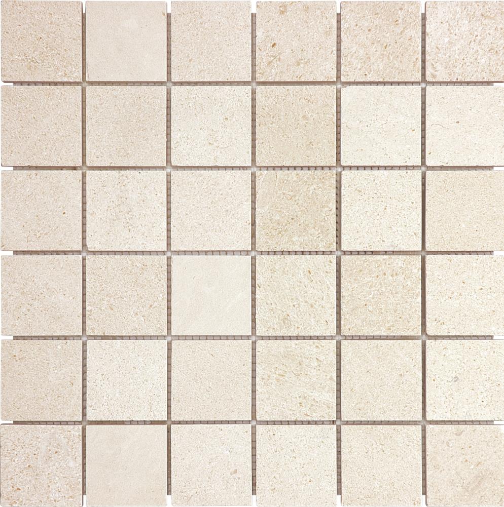 Anatolia Tile Serene Ivory 12 In X 12 In Honed Natural Stone Limestone Uniform Squares Mosaic