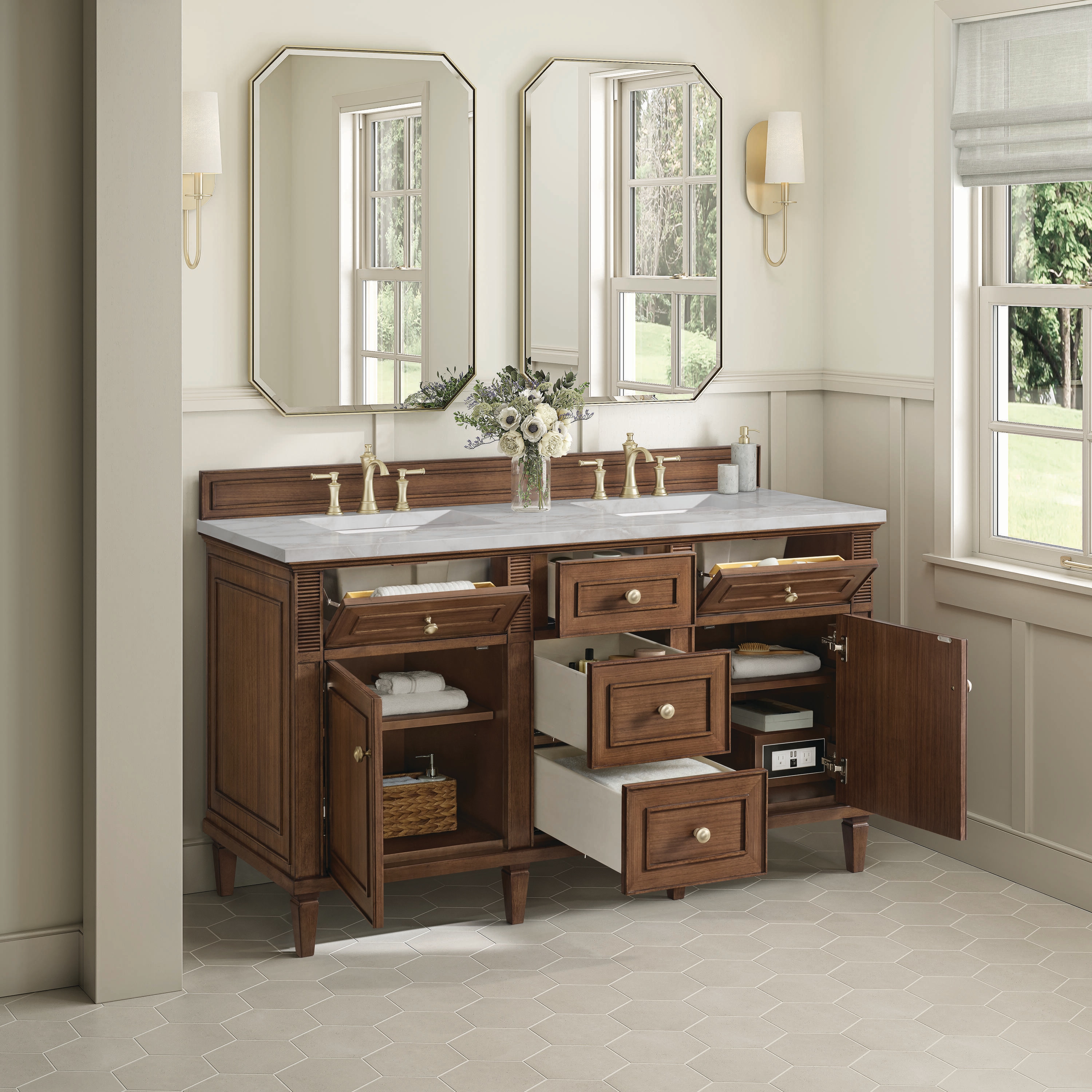 James Martin Vanities 424-V60D-WLT-3VSL Bath-Vanity-Combo - View #3