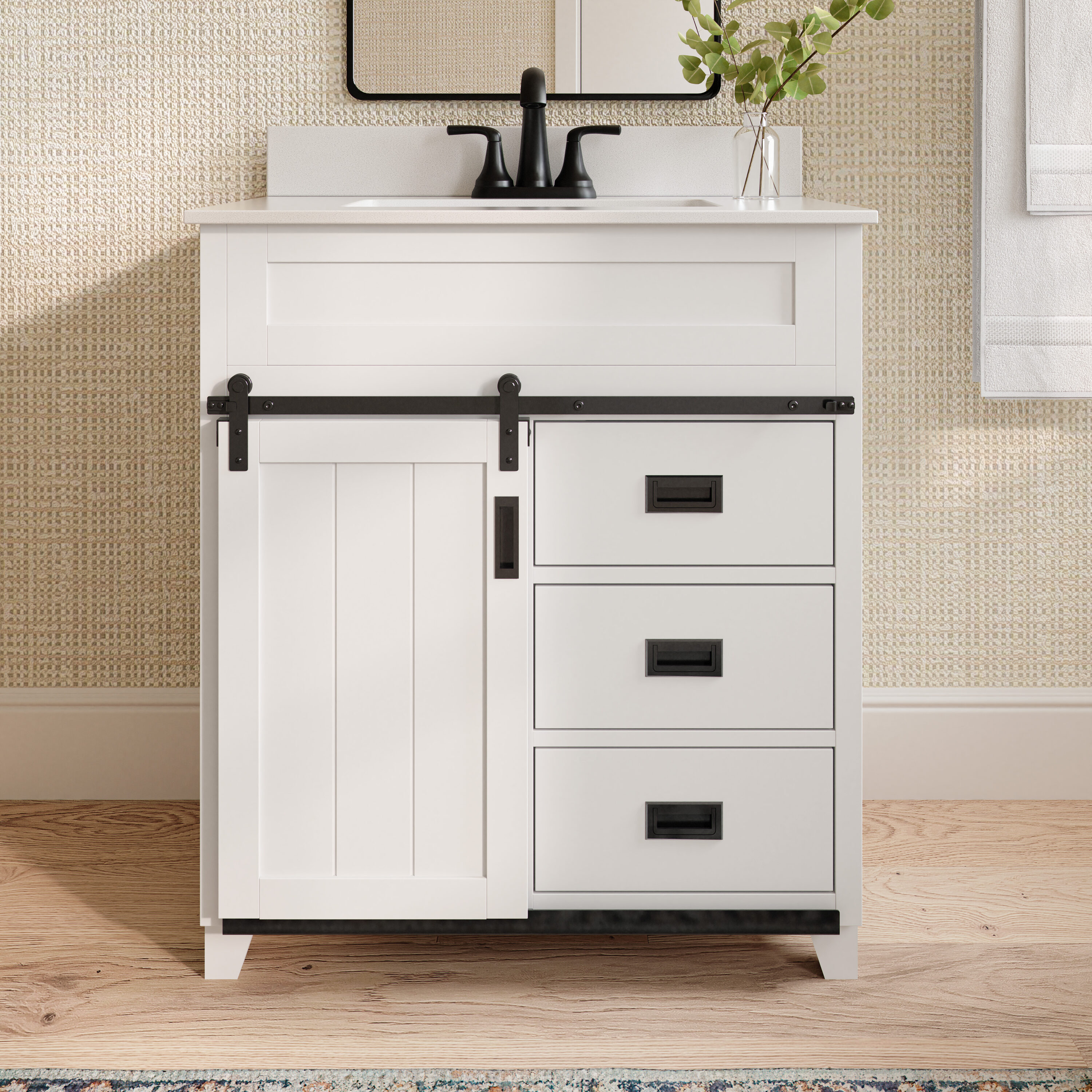 Style Selections Morriston 30-in White Undermount Single Sink Bathroom ...