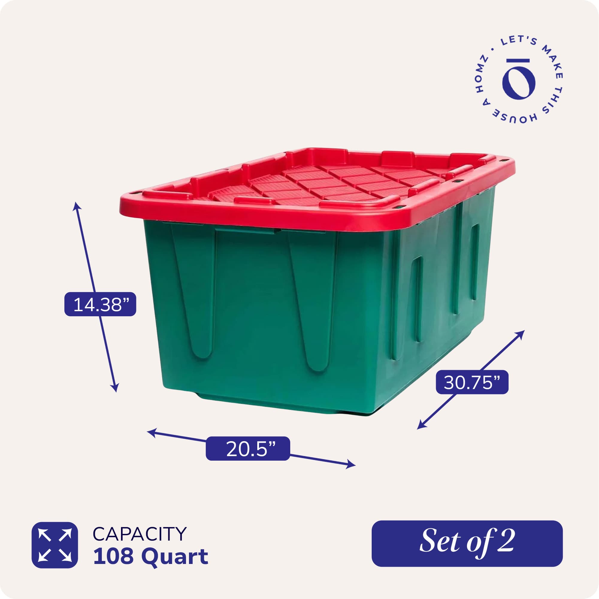Homz Products 314621 Plastic-Storage-Totes - View #4