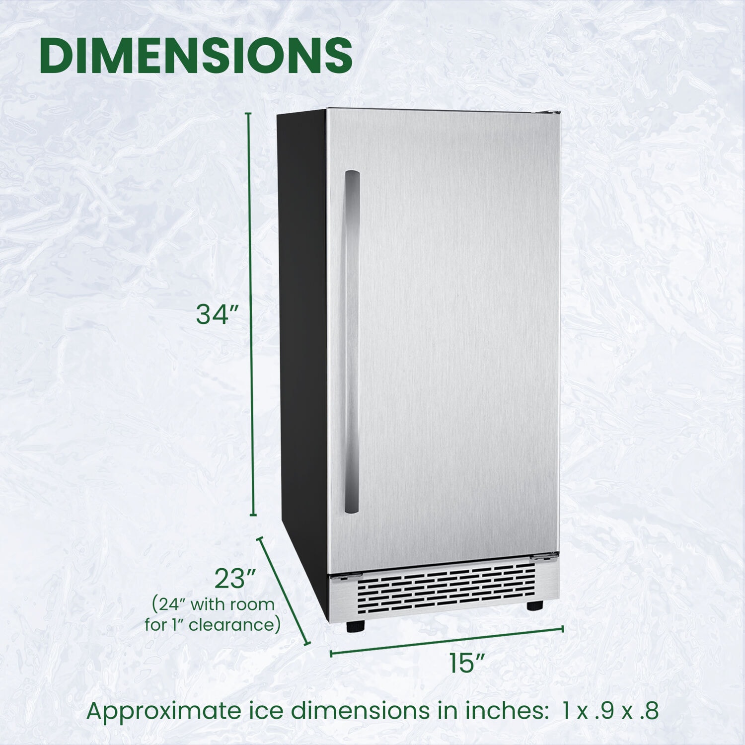 KoolMore 265-lb Drop-down Door Built-In For Commercial Use Cubed