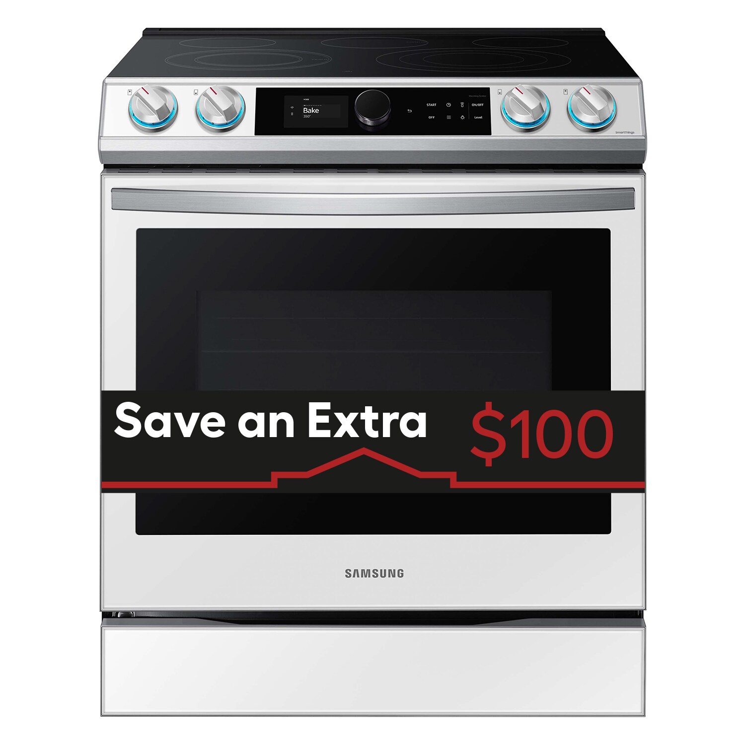 Samsung Bespoke 30-in 5 Burners 6-cu ft Self-cleaning Air Fry