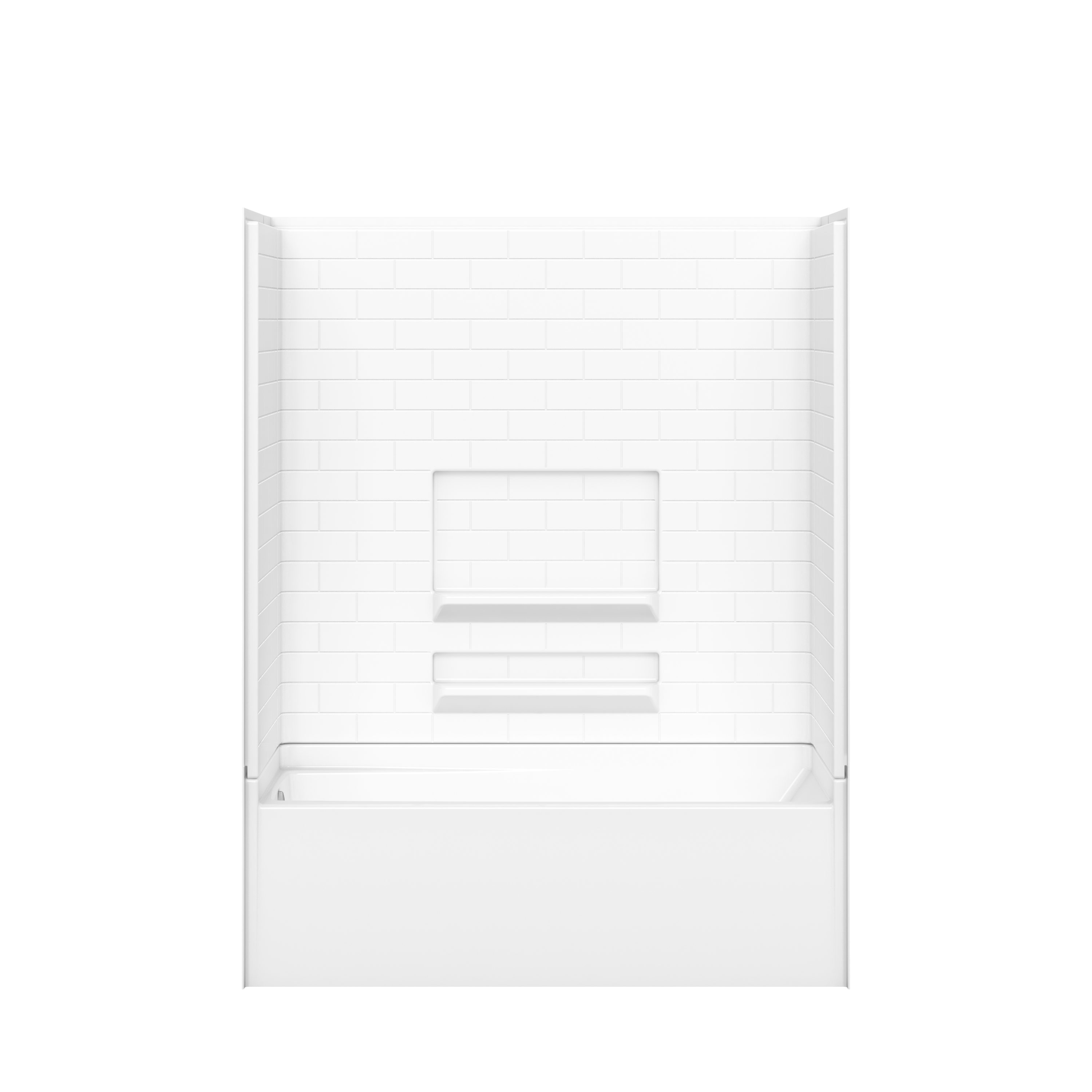 MAAX Vellamo 31.25-in x 60-in White Acrylic Alcove Soaking Bathtub