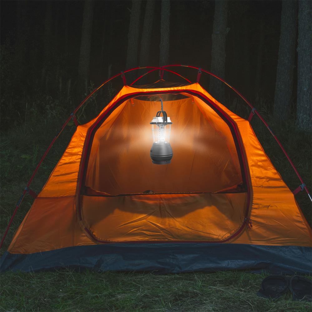 Fleming Supply Solar Powered Lantern - 4 Ways to Power - 180 Lumen 36-LED -  Adjustable Settings - Rechargeable Camping Light with USB Port - Black in  the Tent Accessories department at
