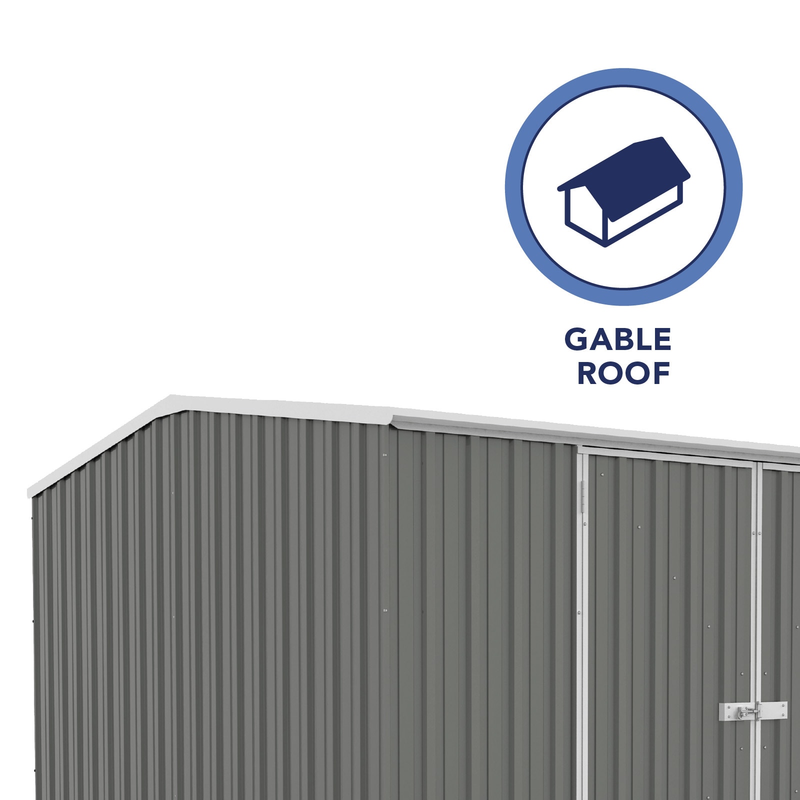 Absco Premier 10' x 10' Gray Galvanized Steel Storage Shed