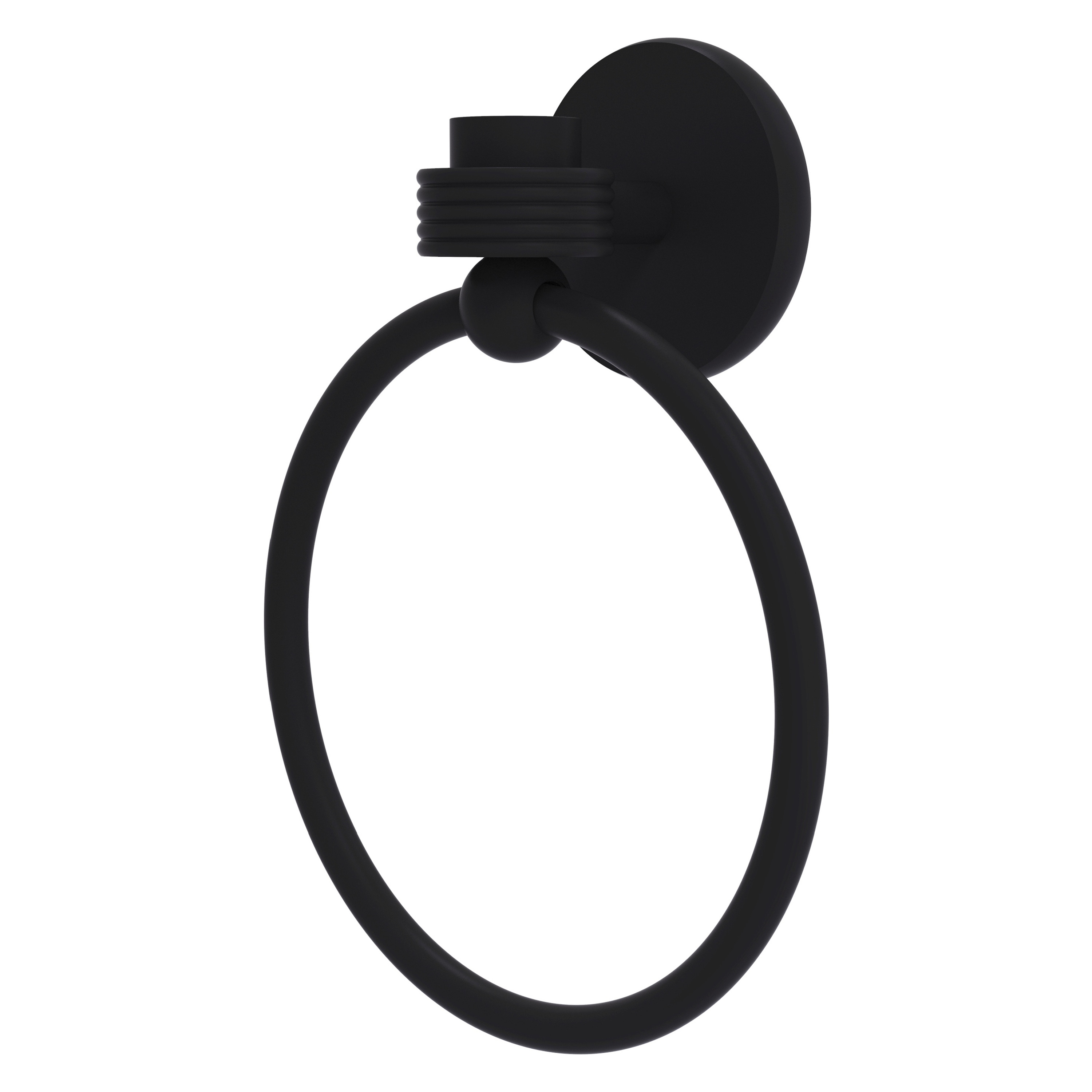 Allied Brass 7116G-BKM Satellite Orbit One Matte Black Wall mount Single Towel Ring