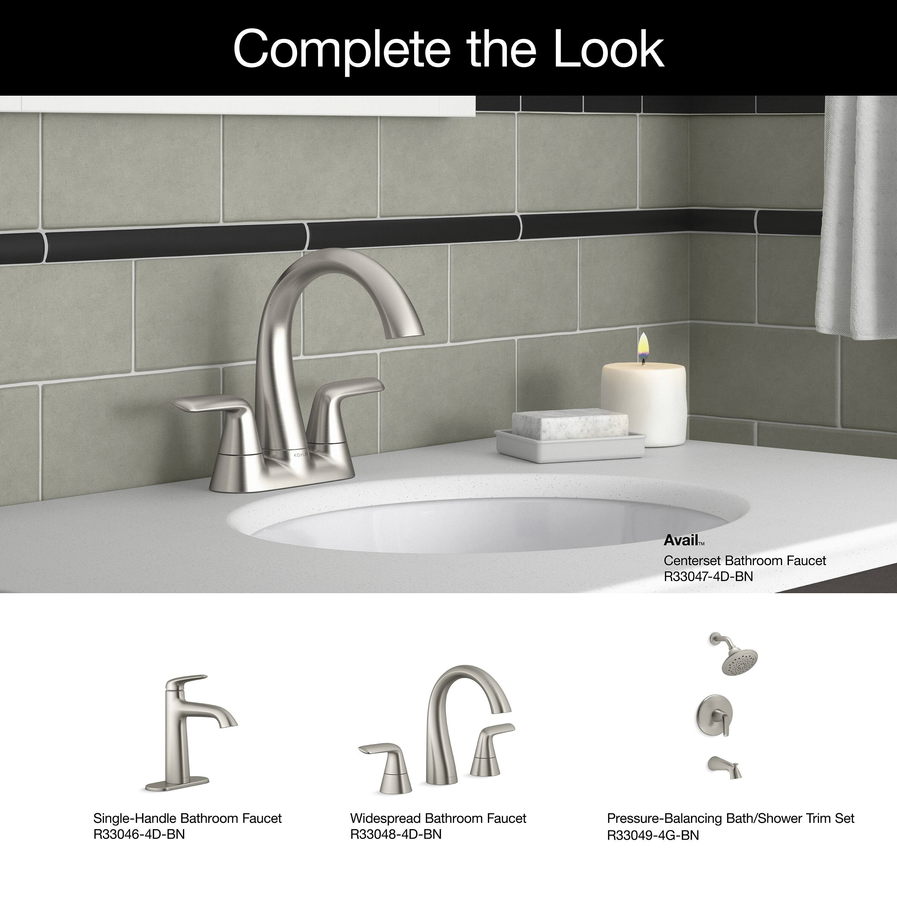 KOHLER K-R33047-4D-BN Lavatory-Faucets - View #5