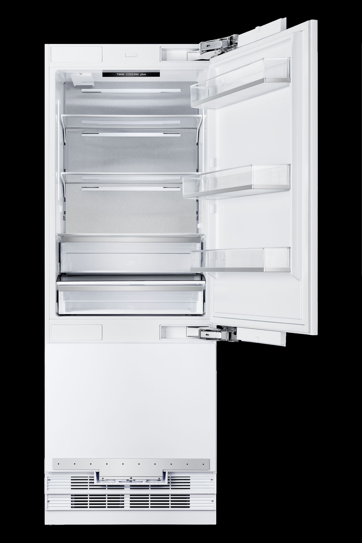 Hallman 30-cu ft Counter-depth Built-In Bottom-Freezer Refrigerator ...