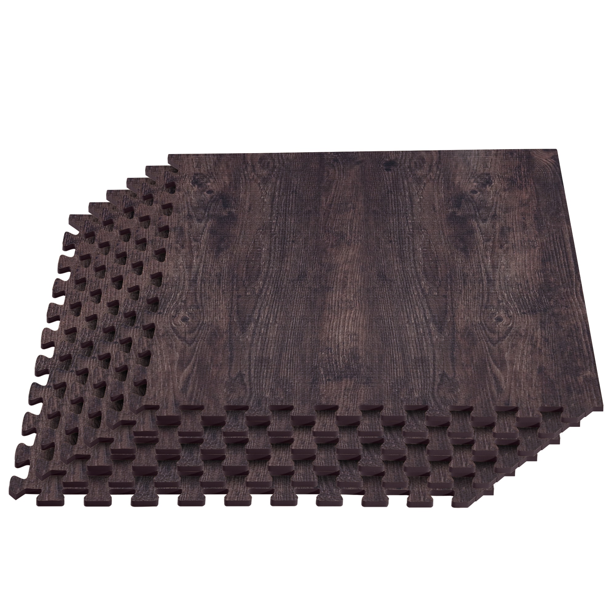 We Sell Mats FFH24RCDB2-10M Interlocking Roasted Chestnut Foam Square Indoor Anti-fatigue mat