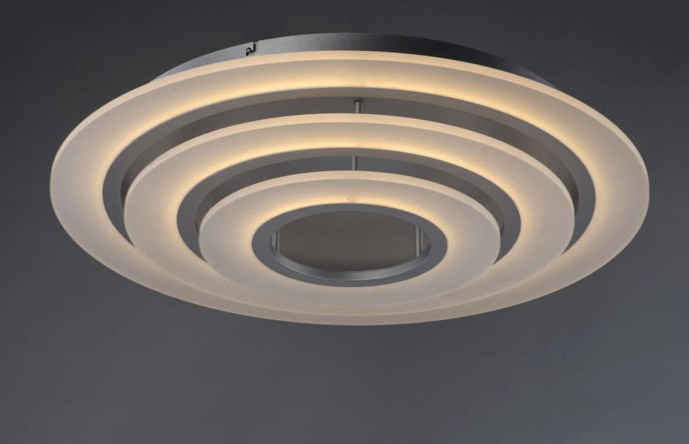 Saturn II 32" Contemporary Matte Silver 3-Light LED Flush Mount