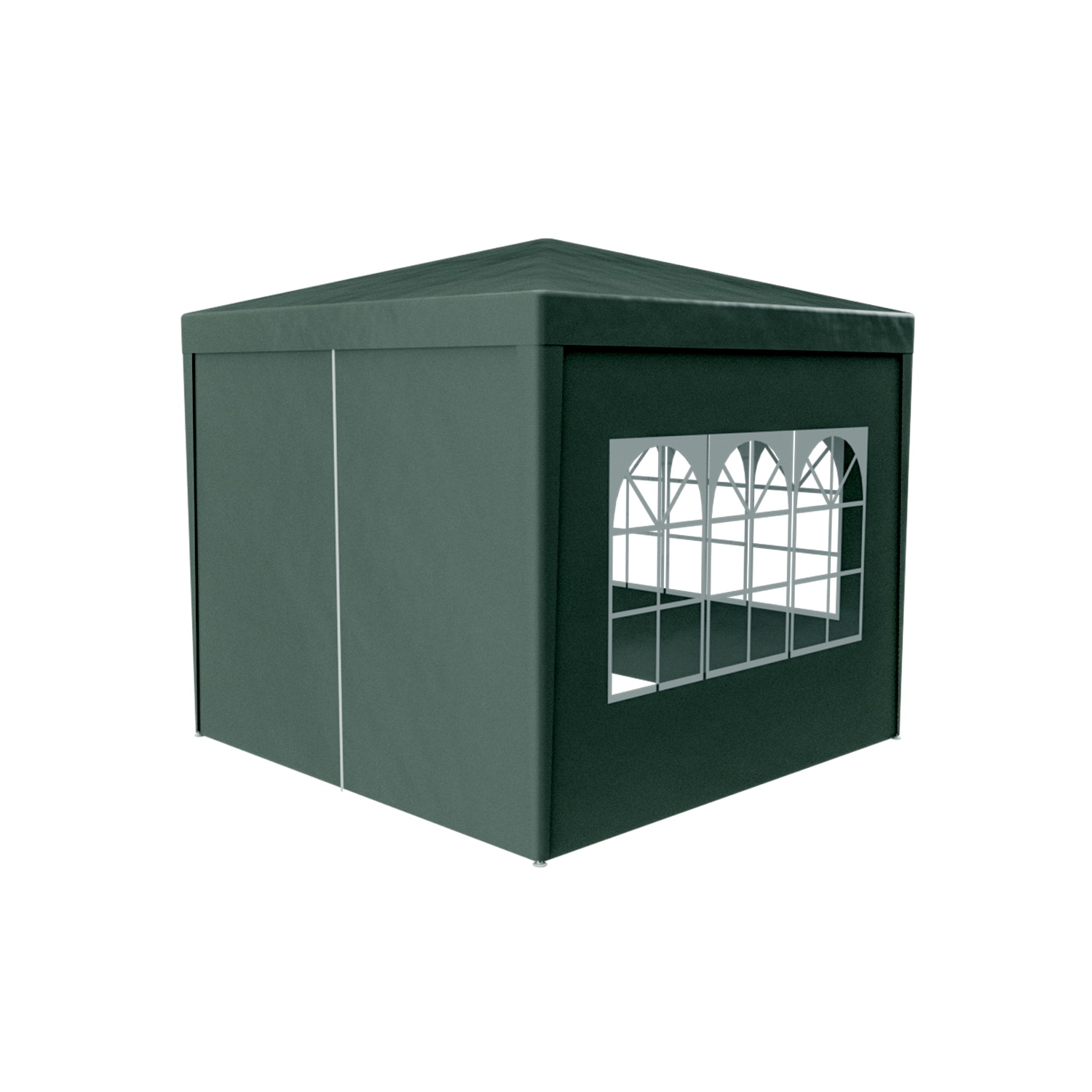 Lycvki GZB-13 10-ft x 10-ft Green Square Gazebo with Soft top Roof (Screen Included)