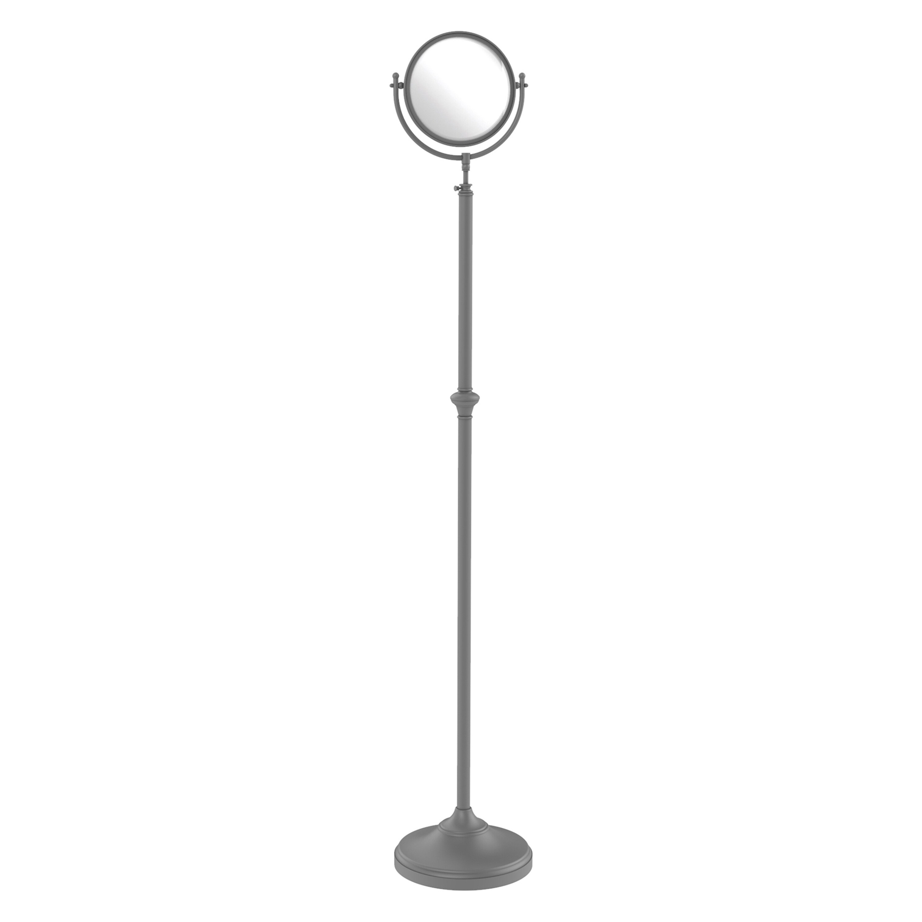 Allied Brass DMF-2/4X-GYM 10.5-in x 68-in Matte Bronze Double-sided 5X Magnifying Freestanding Vanity Mirror