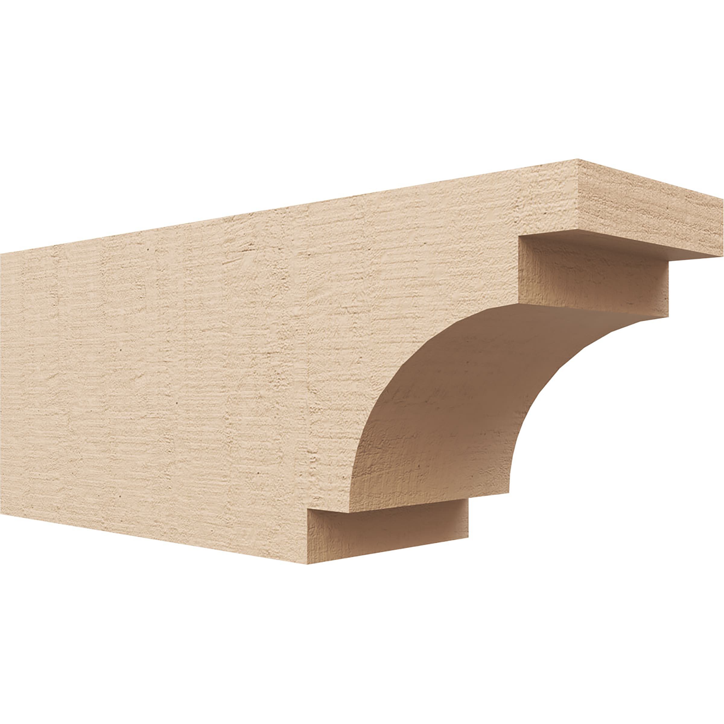 Ekena Millwork RFTU06X08X20MEDRCPR Mediterranean Woodgrain 6-in X 8-in X 20-in Brown Urethane Standard bracket