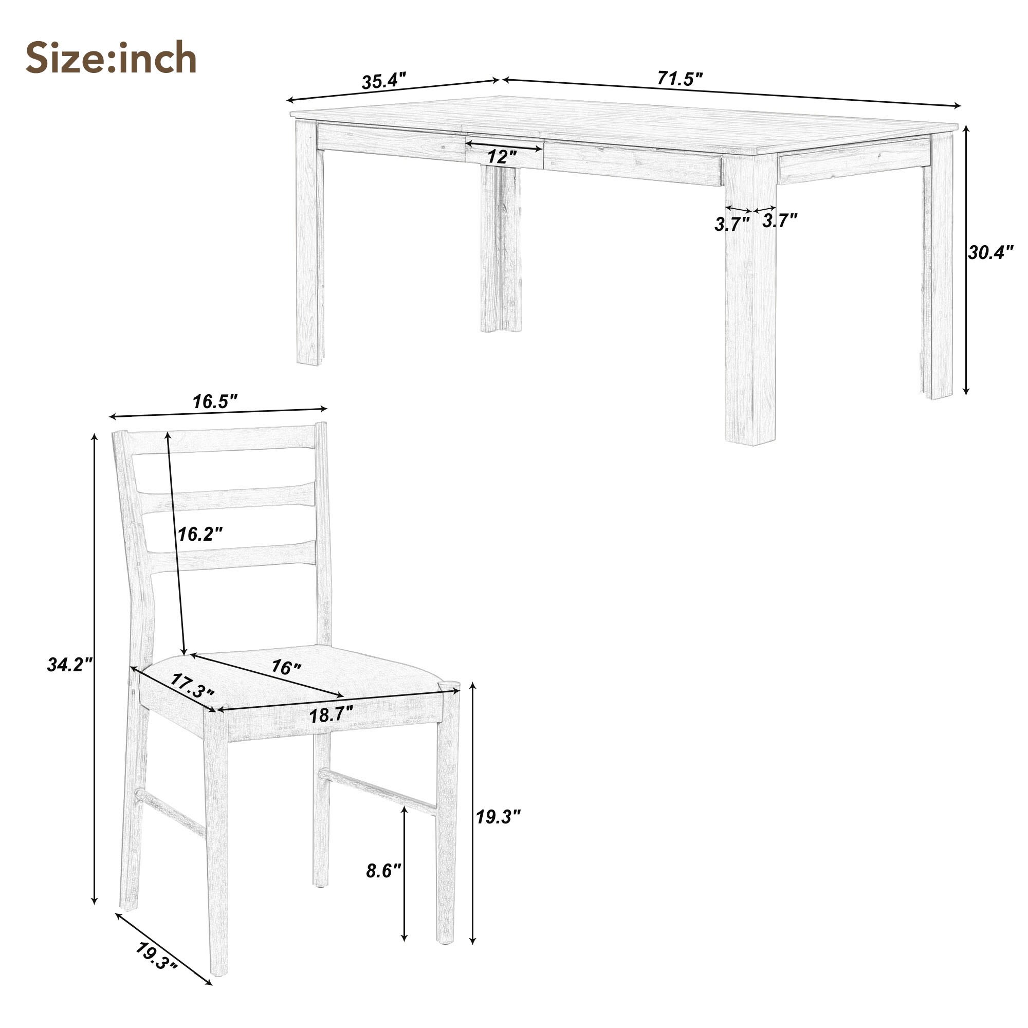 SINOFURN SYA330019BN Dining-Sets - View #3