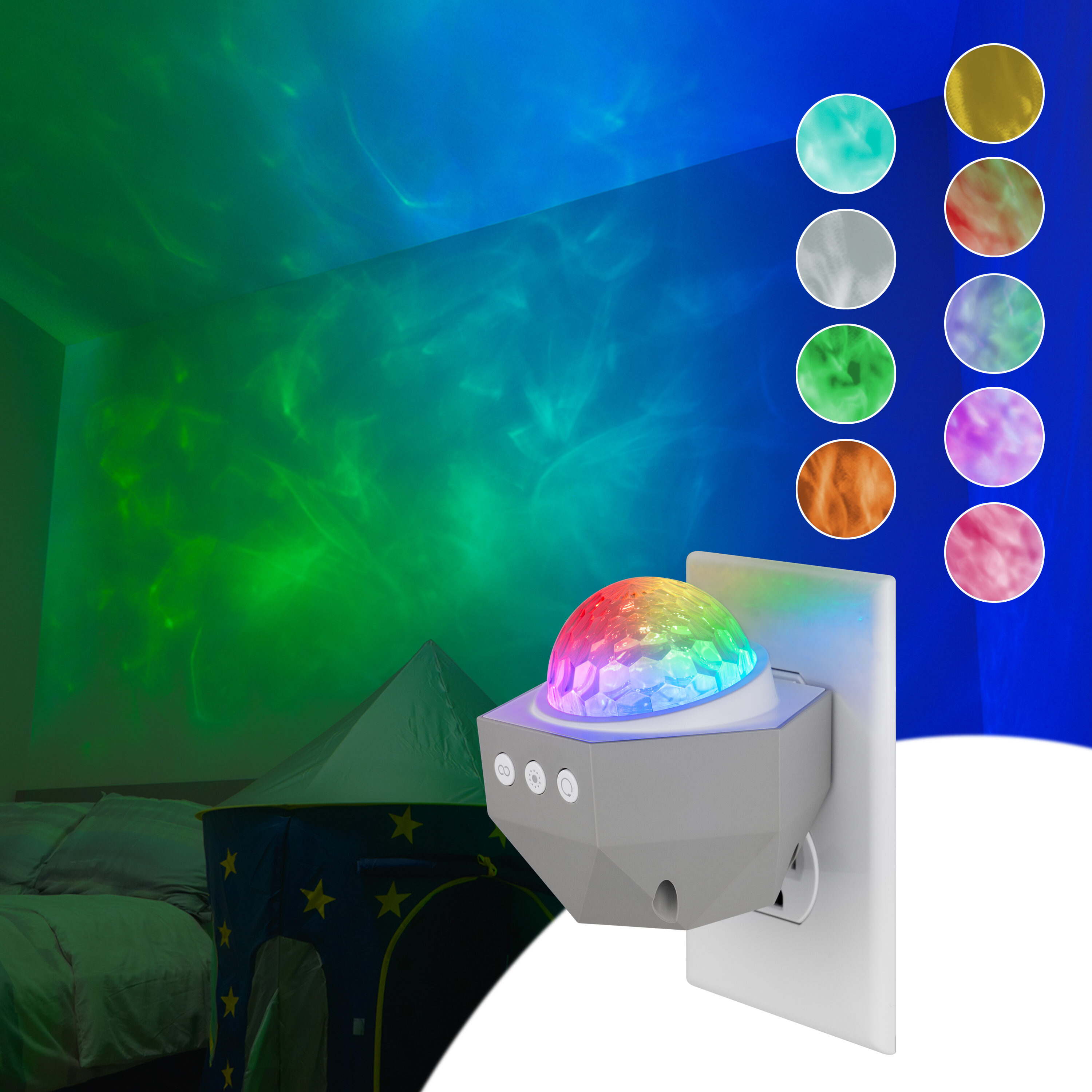 Enbrighten Galaxy Wave Color Changing LED Auto On/Off Night Light