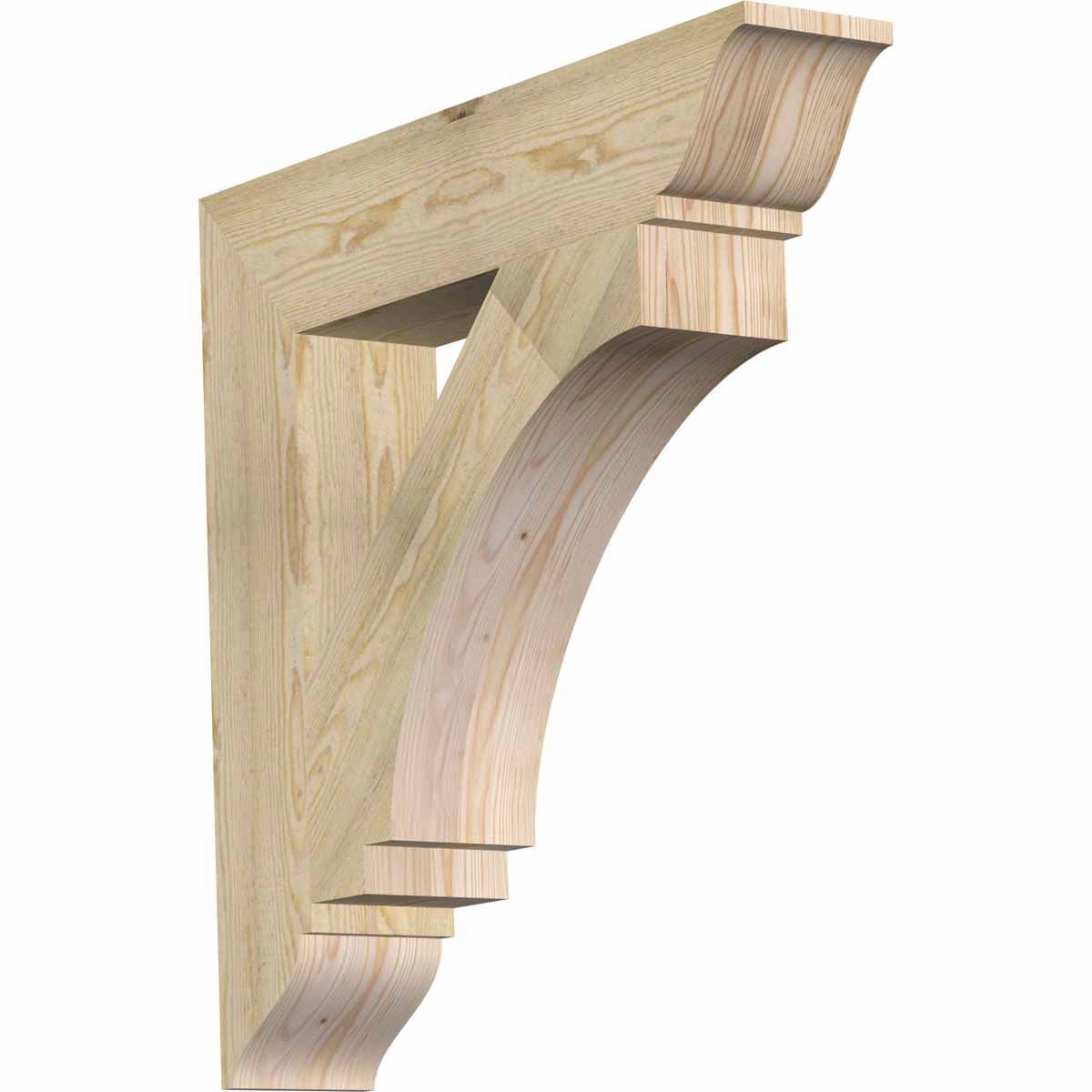 Ekena Millwork BKT06X32X32IMP01RDF Imperial traditional rough sawn 6-in x 32-in x 32-in Douglas fir Brown Wood Standard bracket