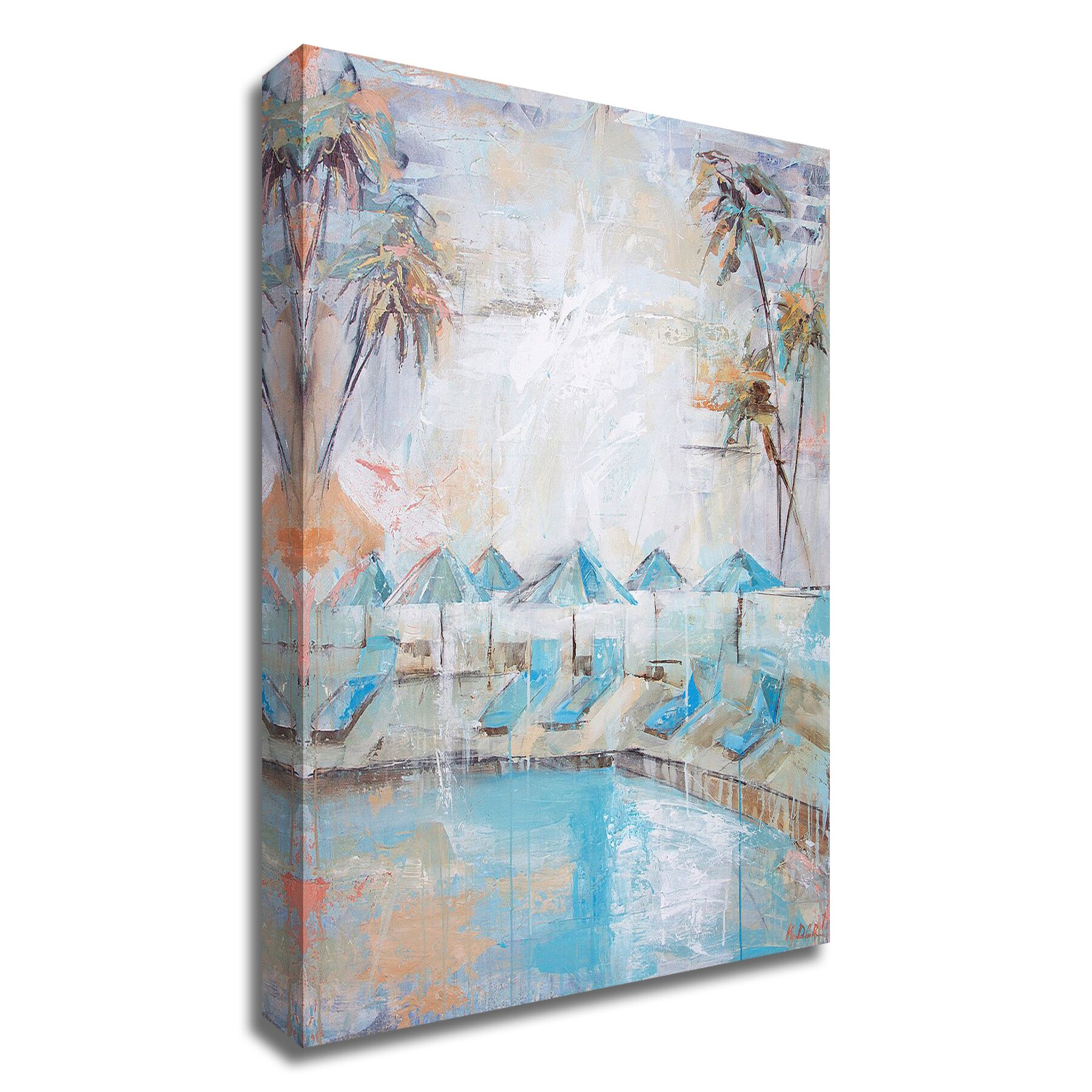 Tangletown Fine Art 8D1981DC-3030 Abstract Art 30-in H x 30-in W Abstract Print on Canvas