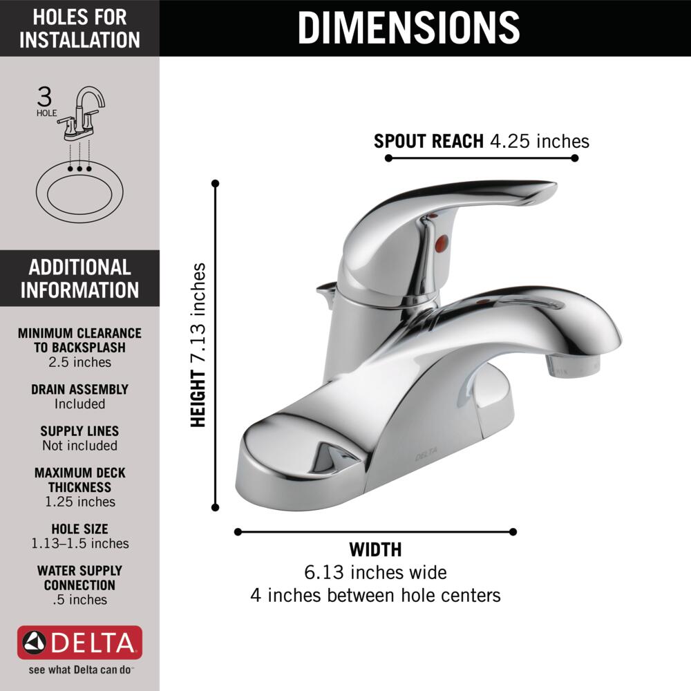 Delta B510LF-PPU-ECO2 Lavatory-Faucets - View #5