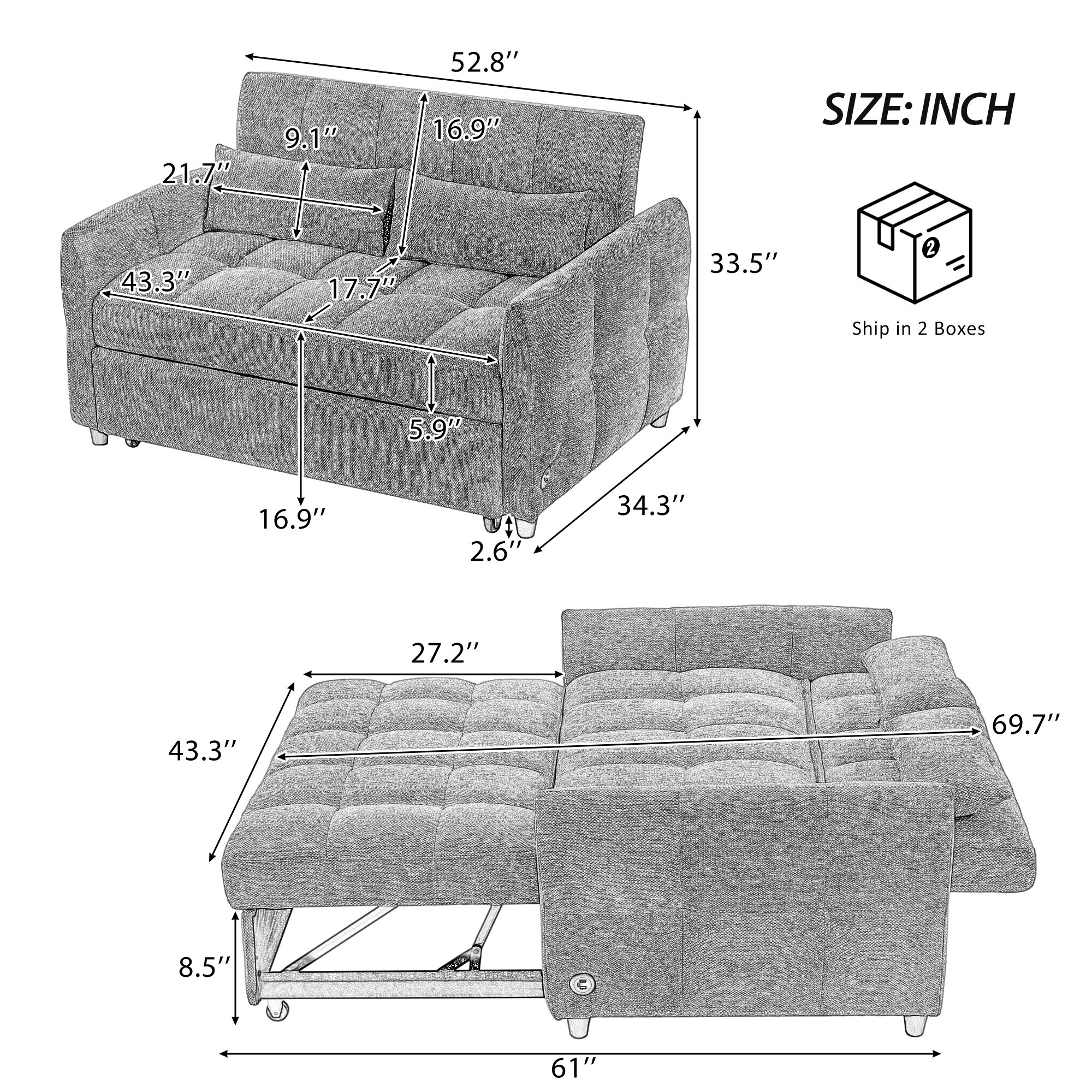 Bybafun YA3700605 futons - View #7